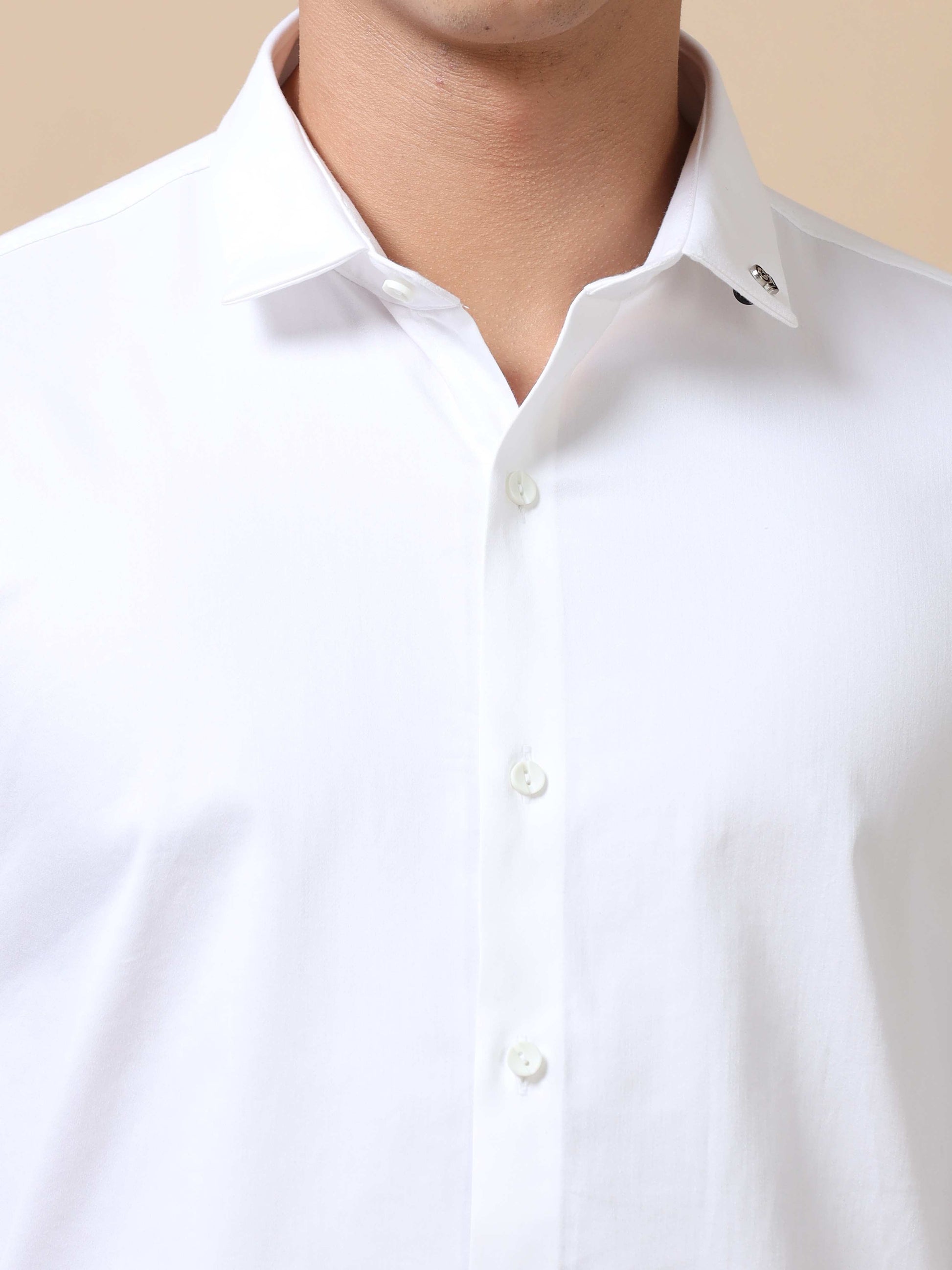 White Formal Shirt for Men 