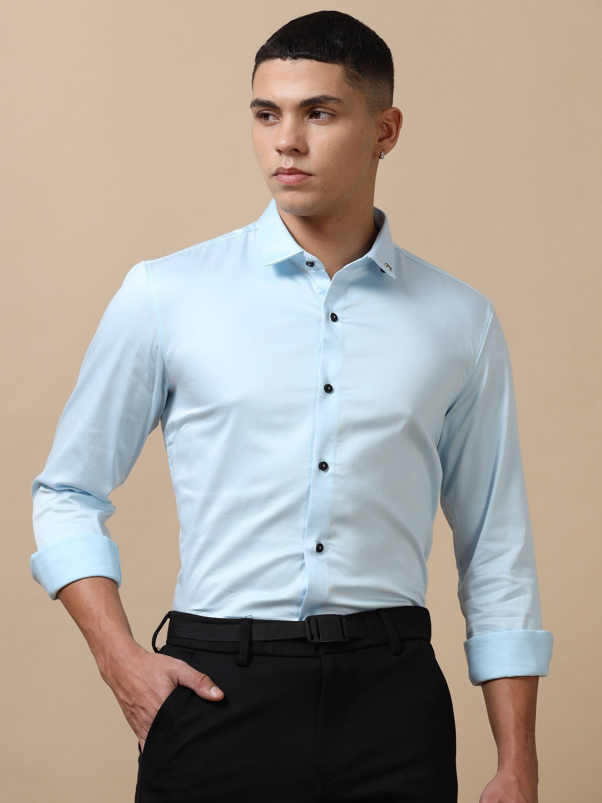  Light Blue Formal Shirt for Men