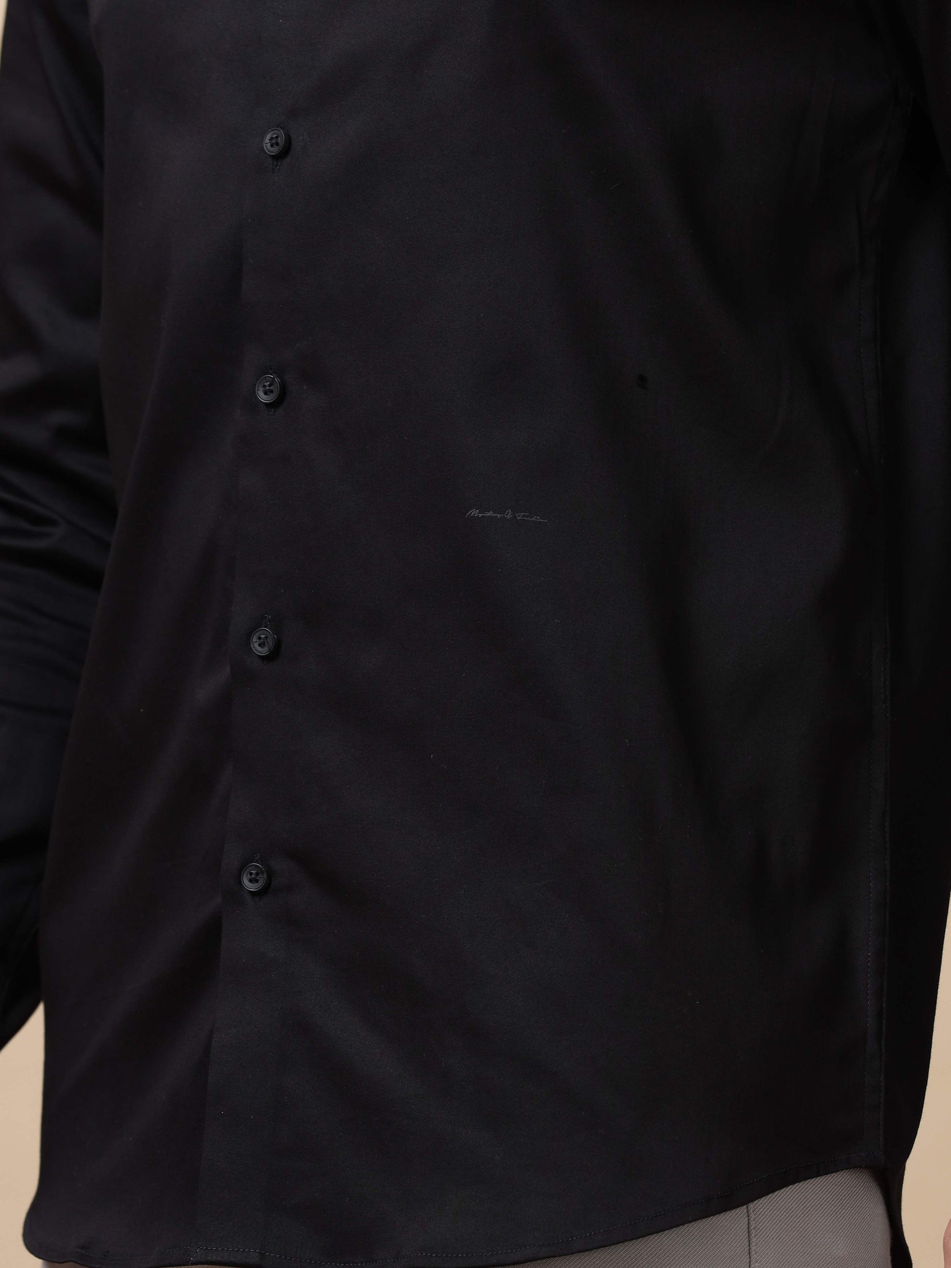 Stylish Solid black formal shirt for men 