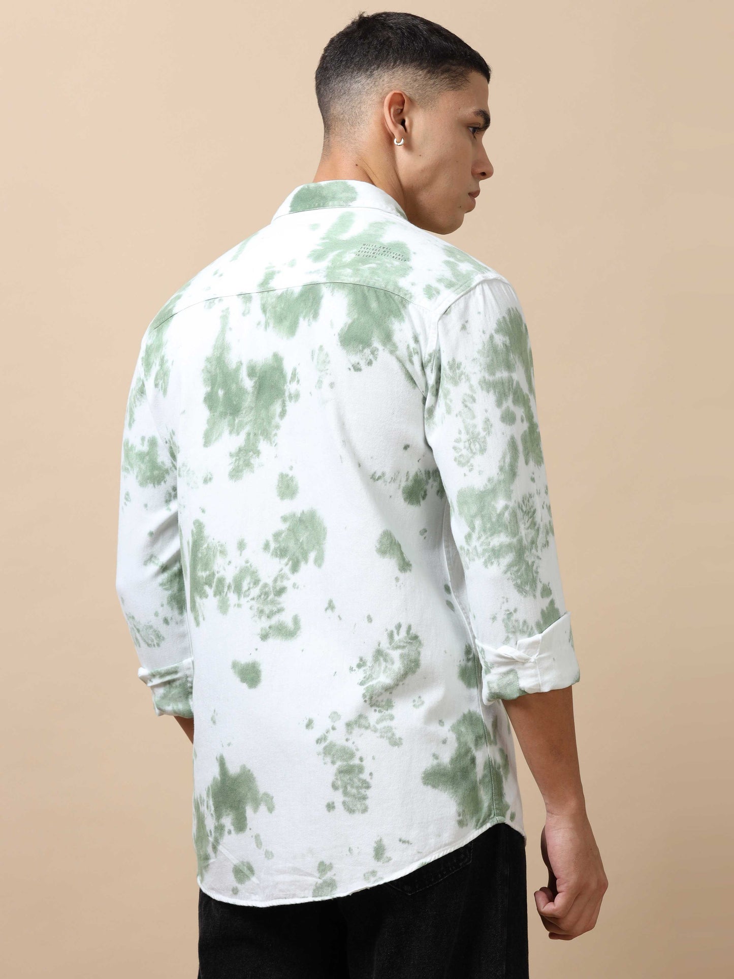 Men's Green Tie and dye Shirt