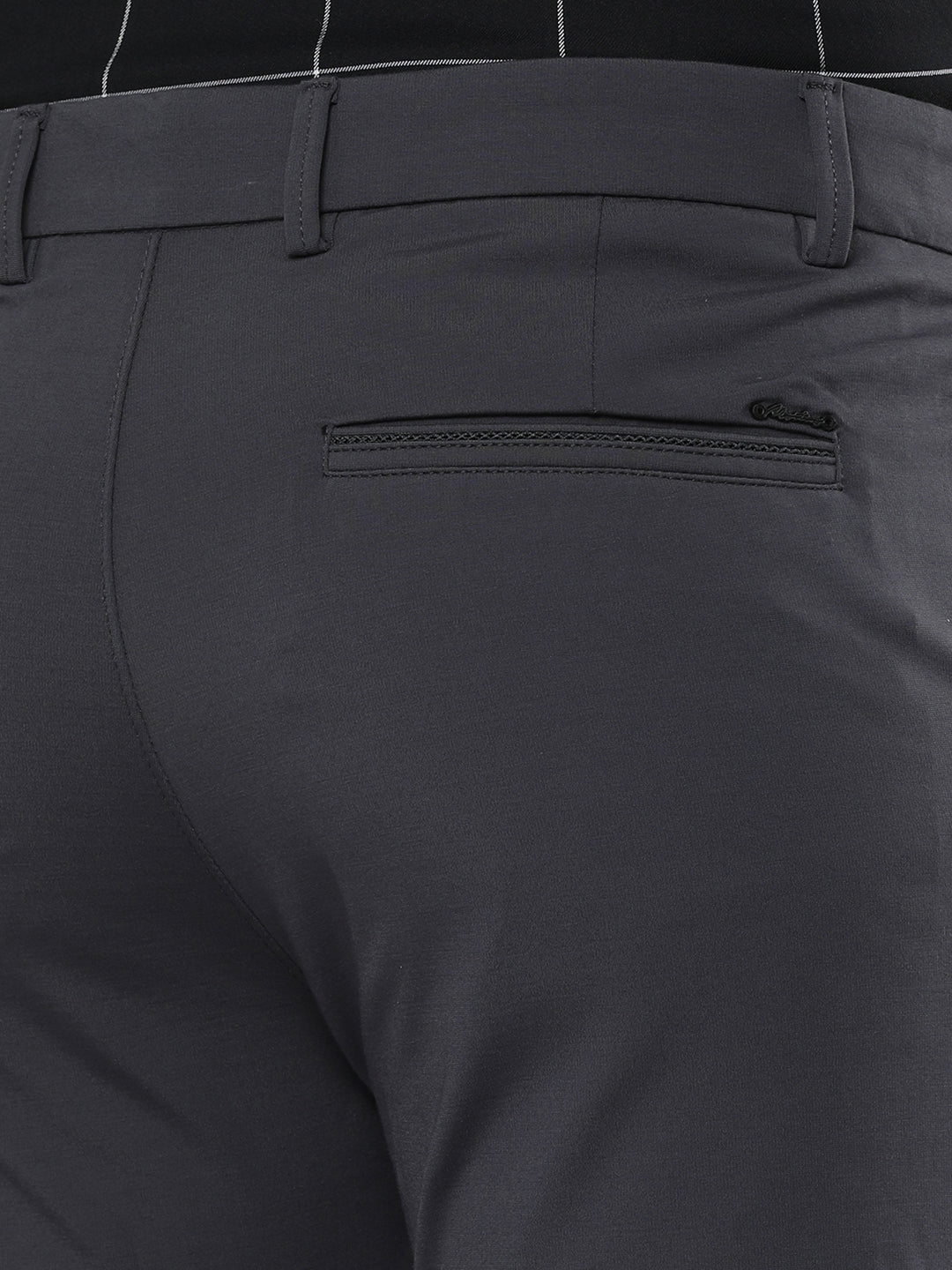  Iridium Solid Grey Chinos For Men