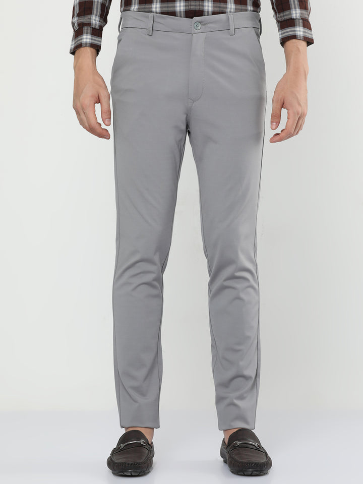 Gunsmoke Grey Solid Mens Chino Trousers