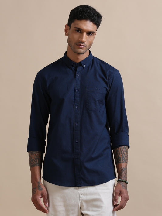 Solkas Olive Green Solid Shirt For Men