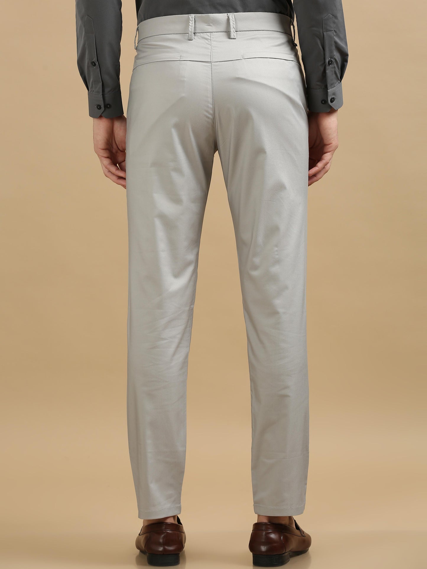 Lustre Light Khaki Stretchable Trouser