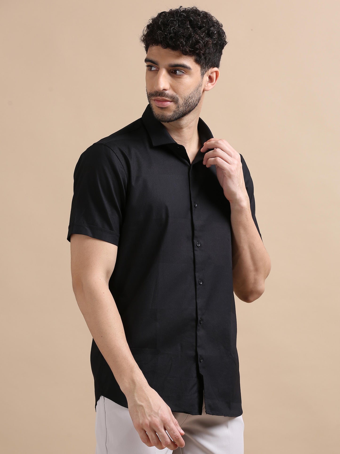 Duotone Black Solid Shirt