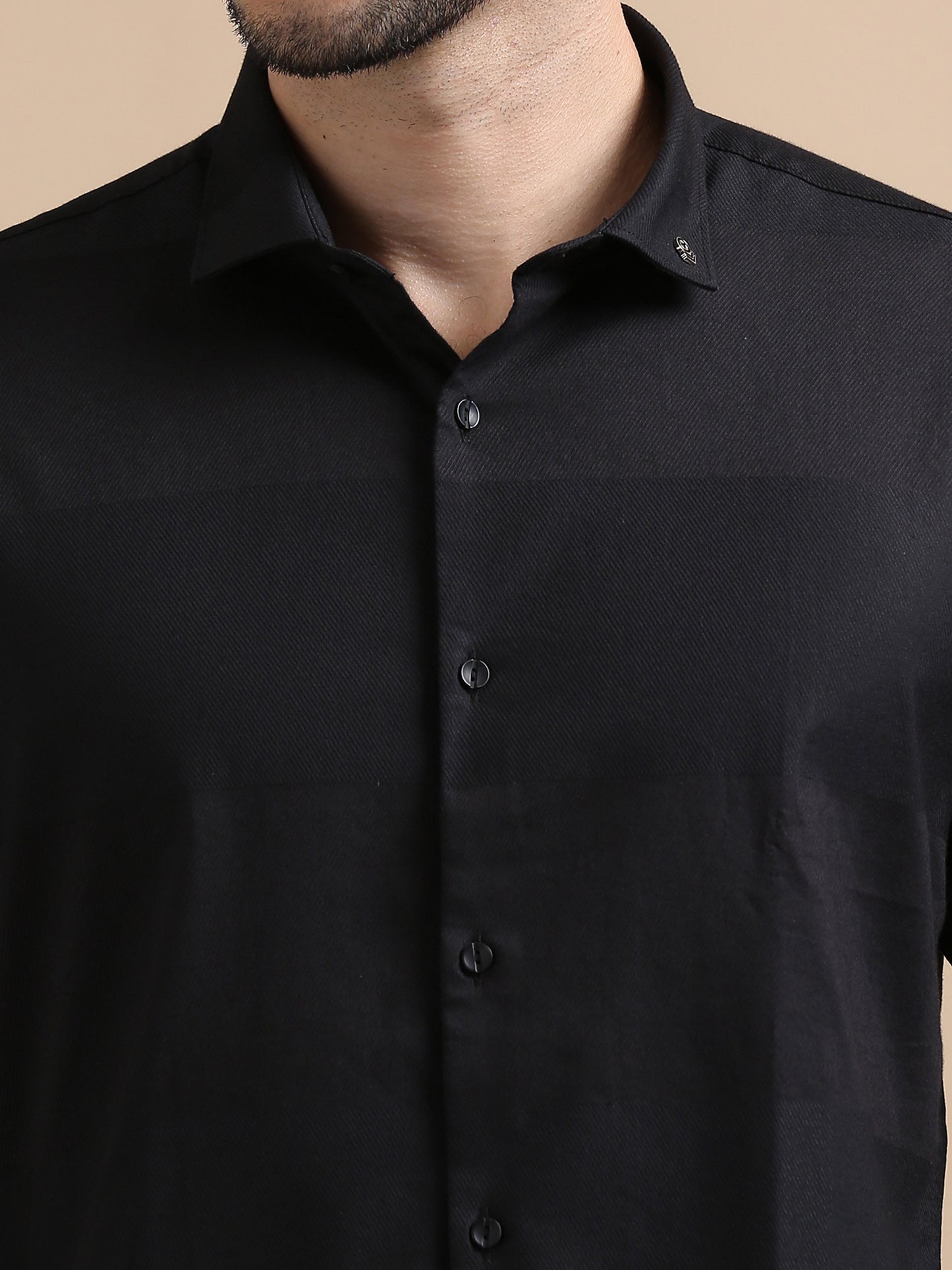 Duotone Black Solid Shirt