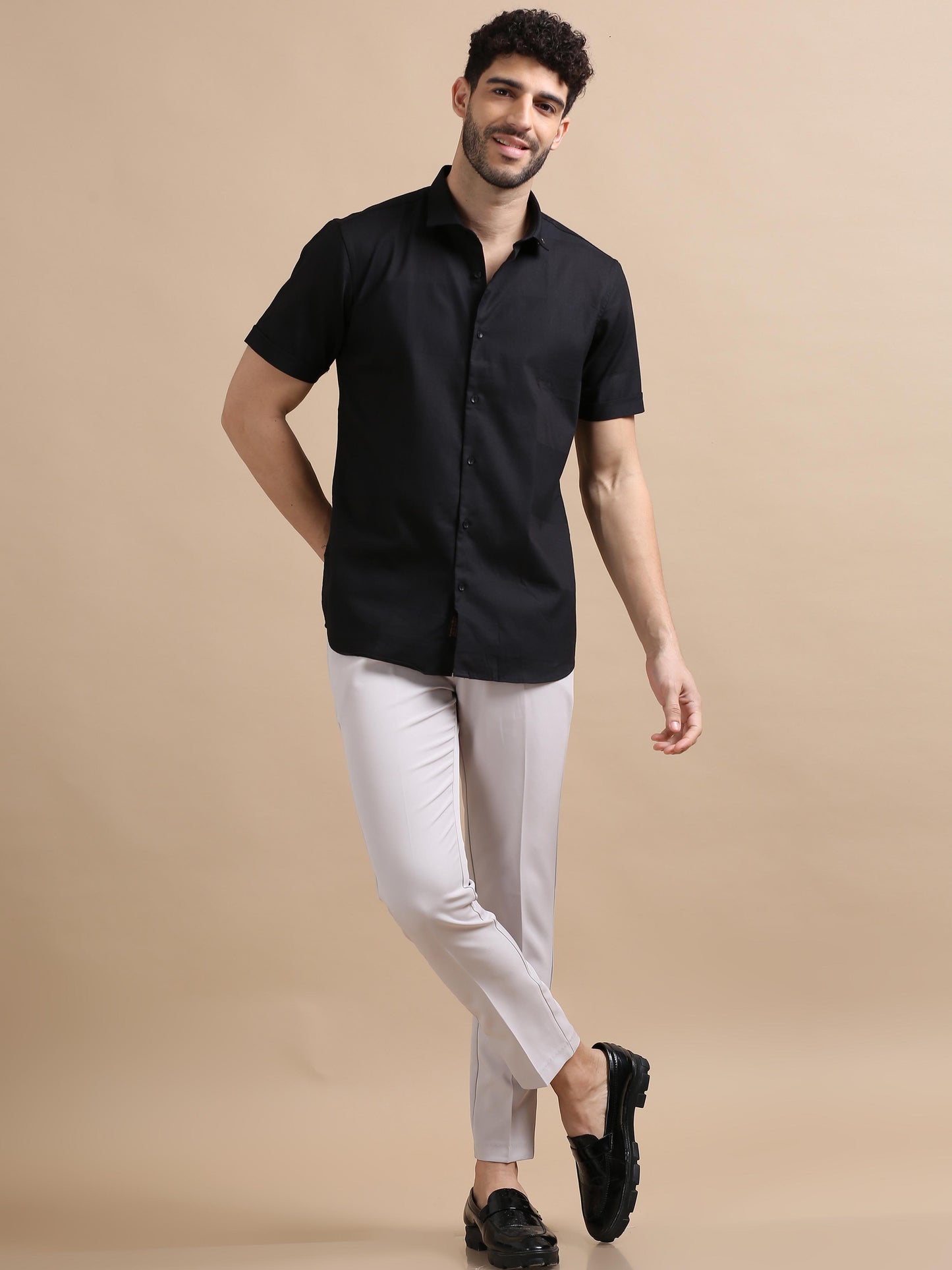 Duotone Black Solid Shirt