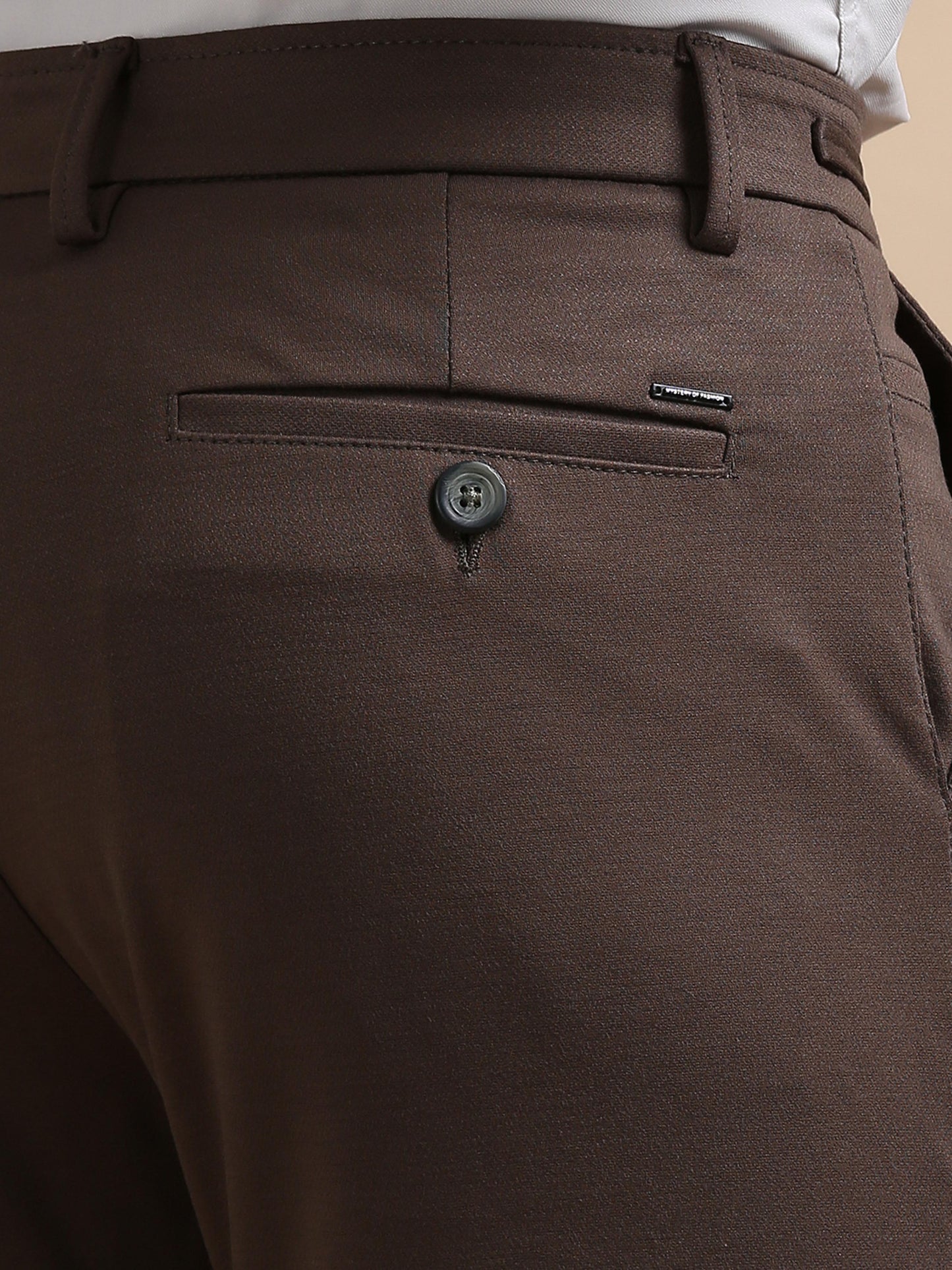 Light Weight Stretch Brown Chino Pants for Men