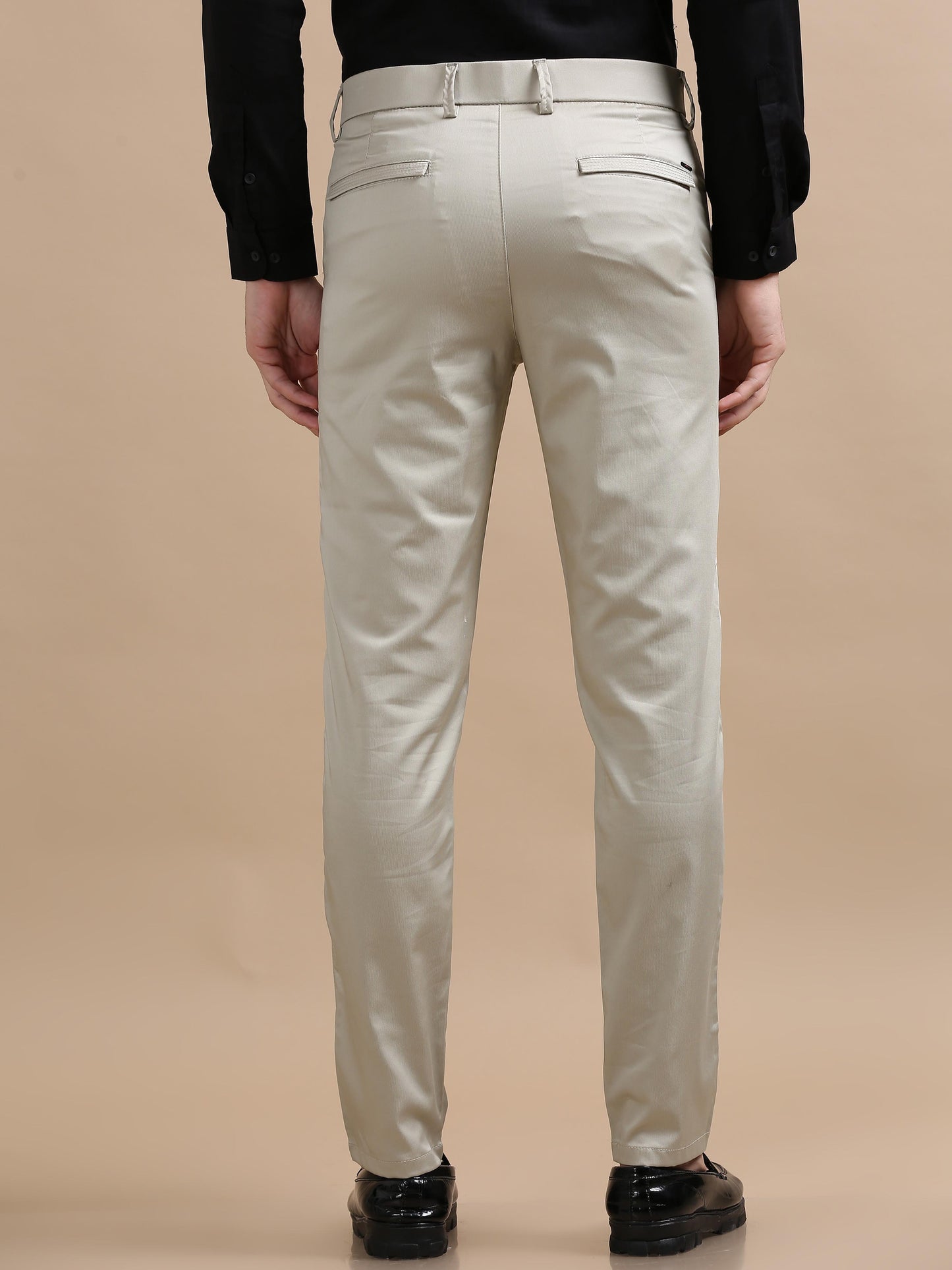 Lustre Light Cream Stretchable Trouser