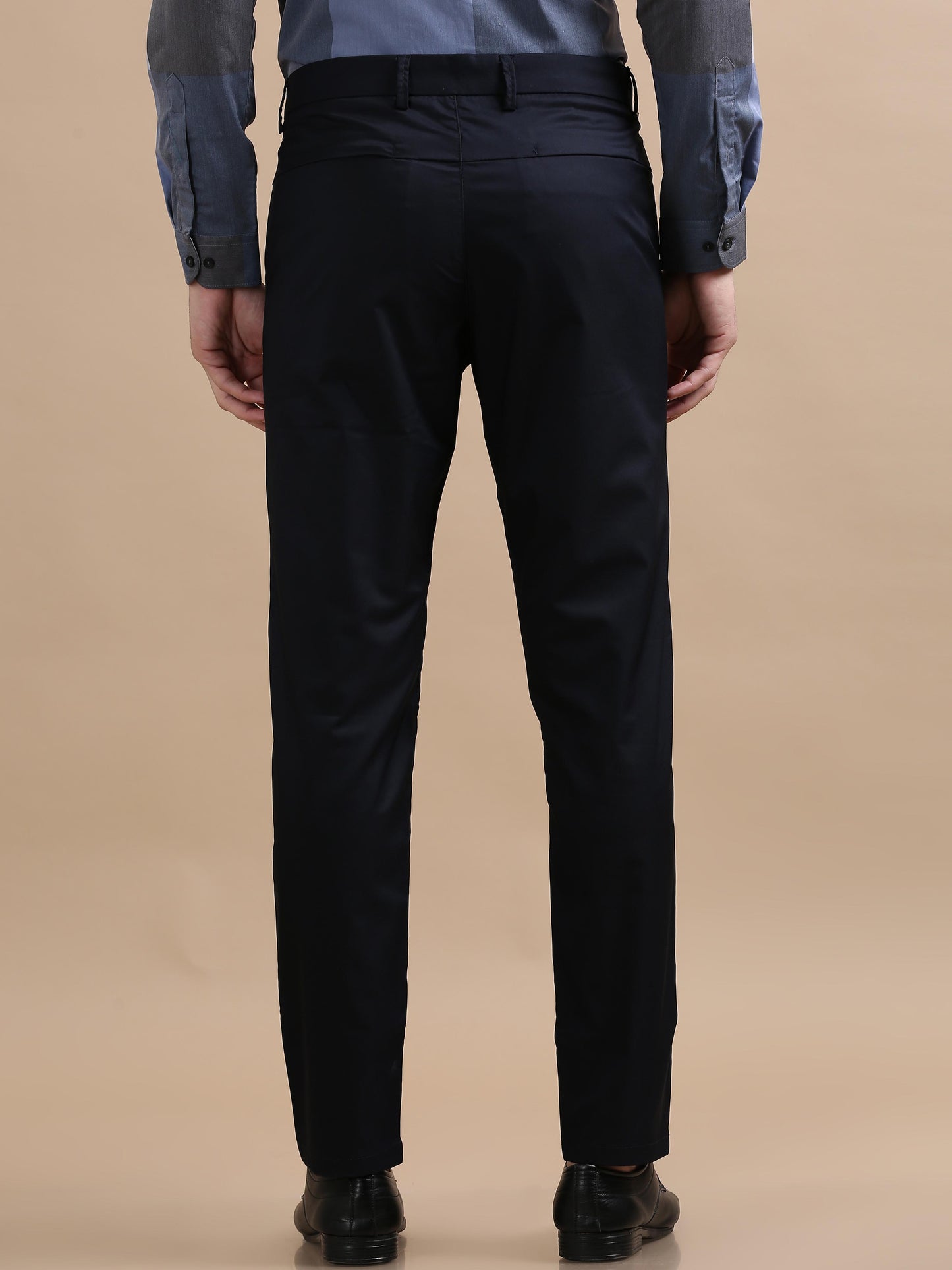 Jetsetter Navy Blue Shiny Finish Trouser