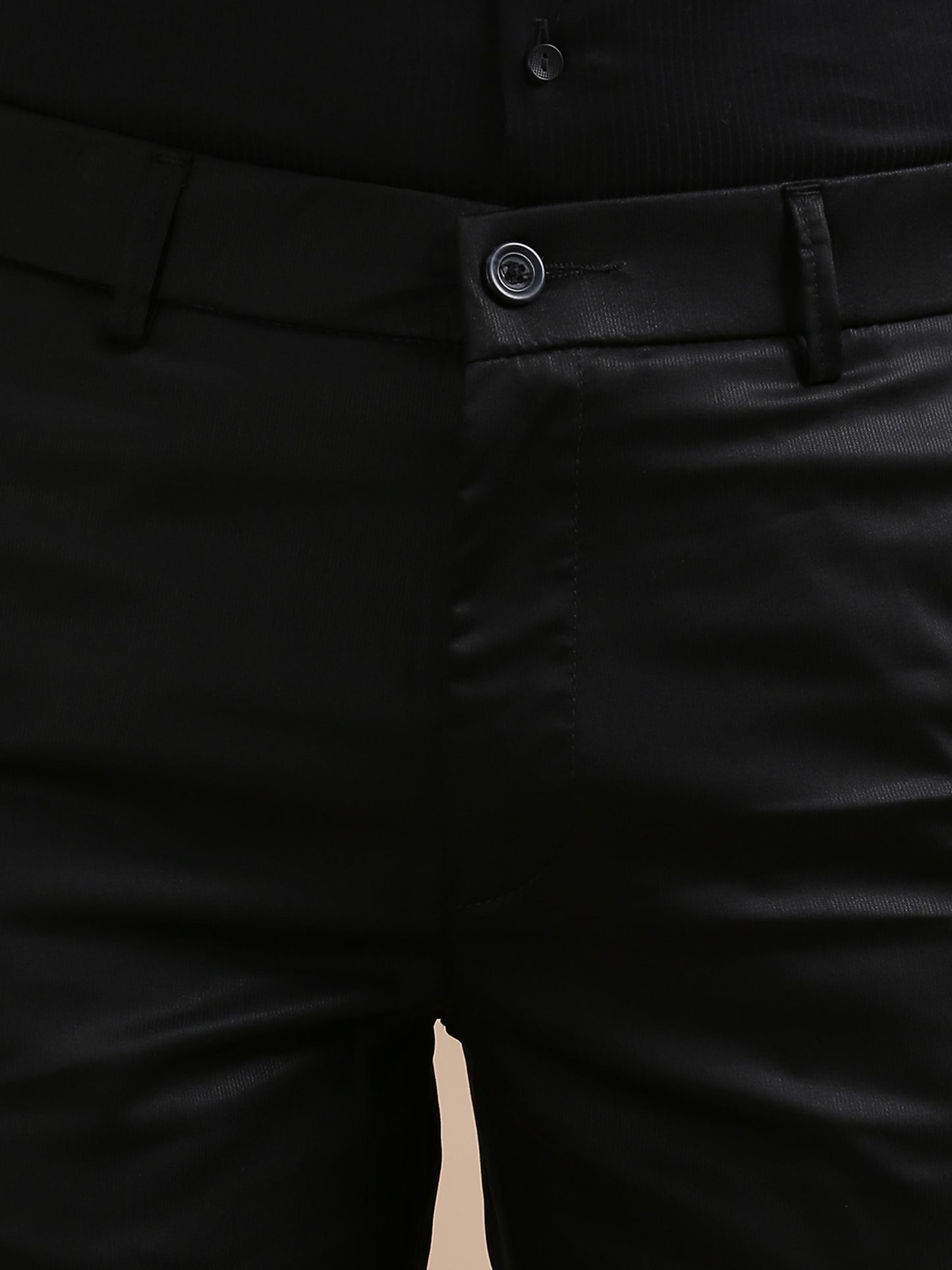 Lustre Dark Black Stretchable Trouser