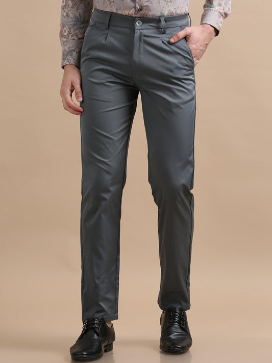 Tuck Fit Olive Green Trouser For Men 