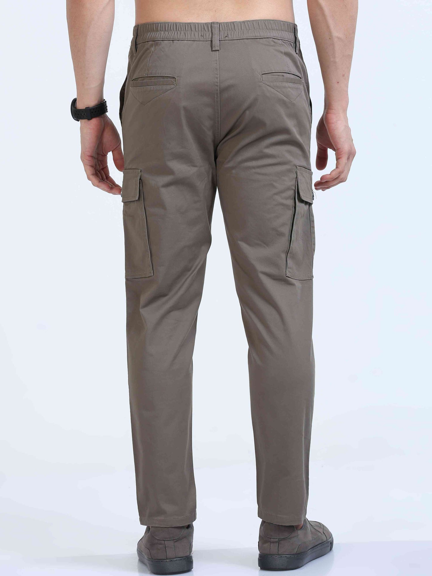 Brown Slim Fit Cargo Pant