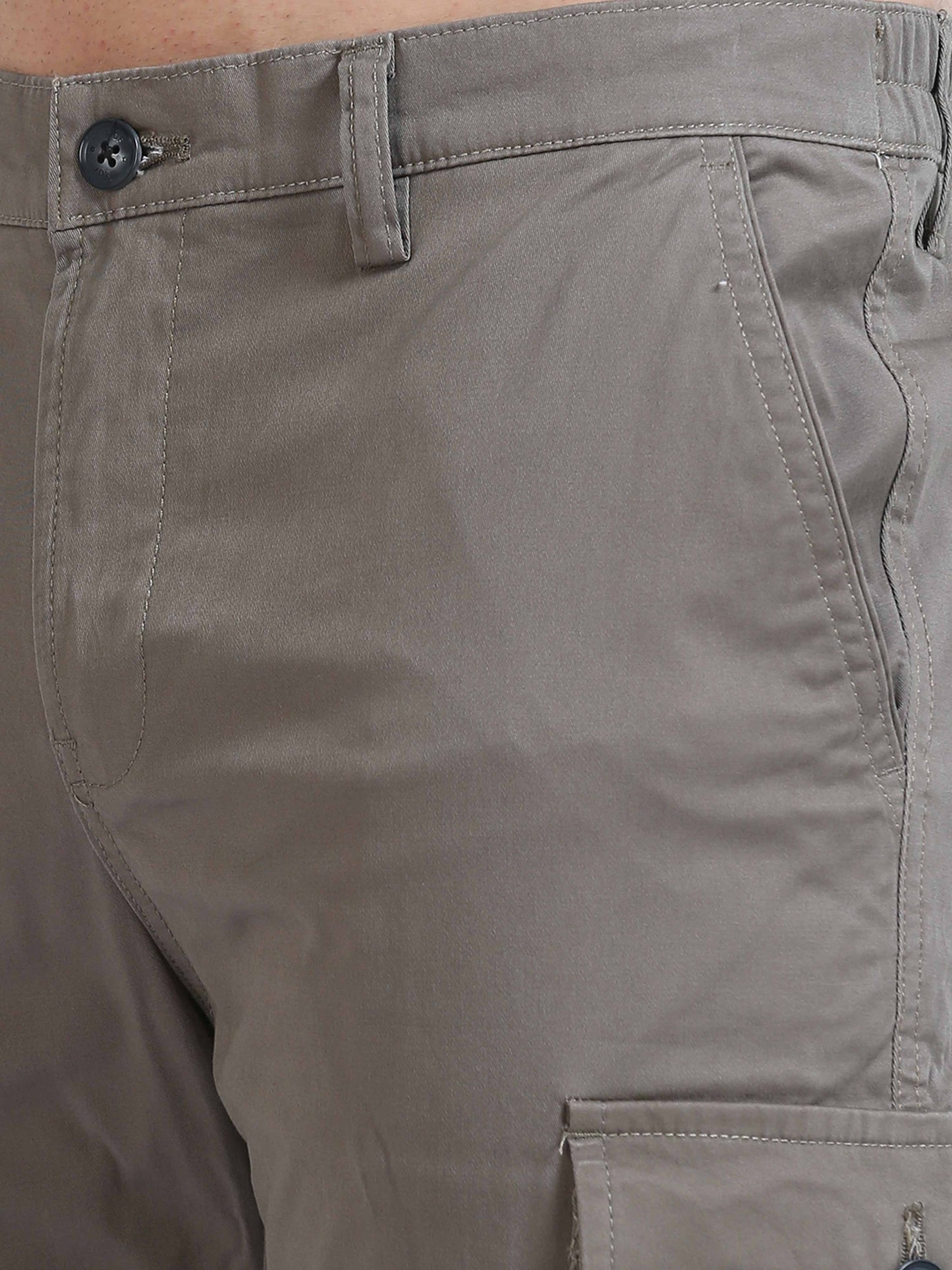 Brown Slim Fit Cargo Pant