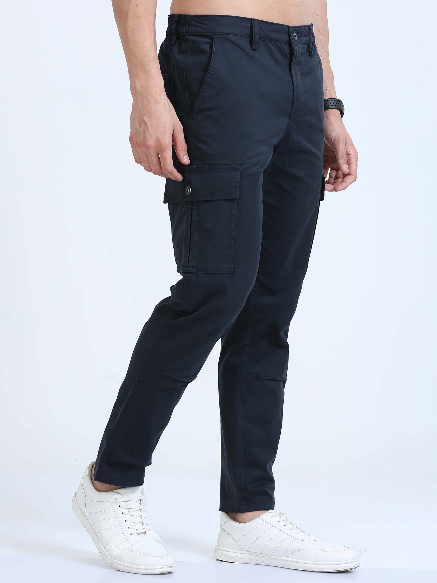 Navy Slim Fit Cargo Pant