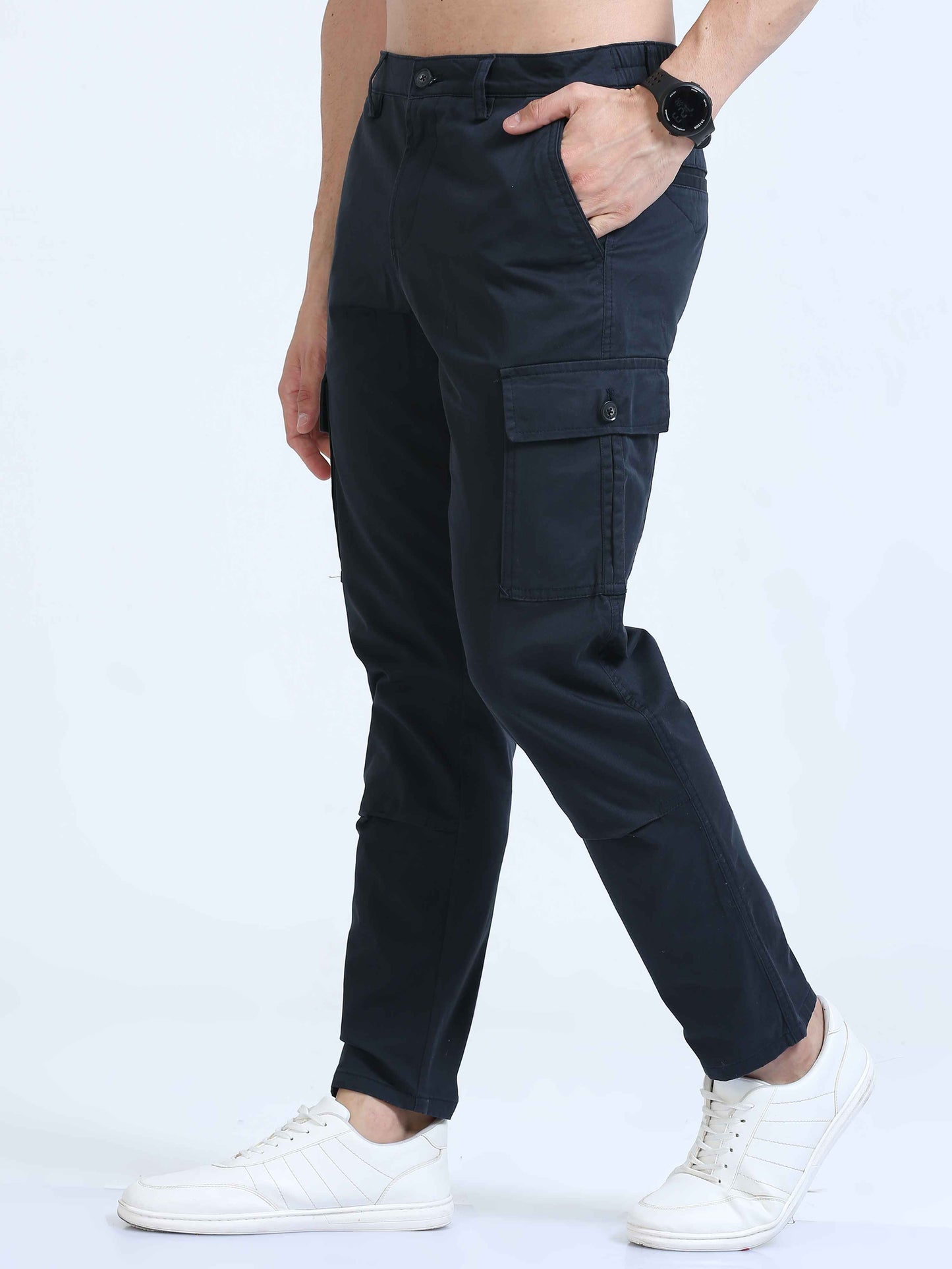 Navy Slim Fit Cargo Pant