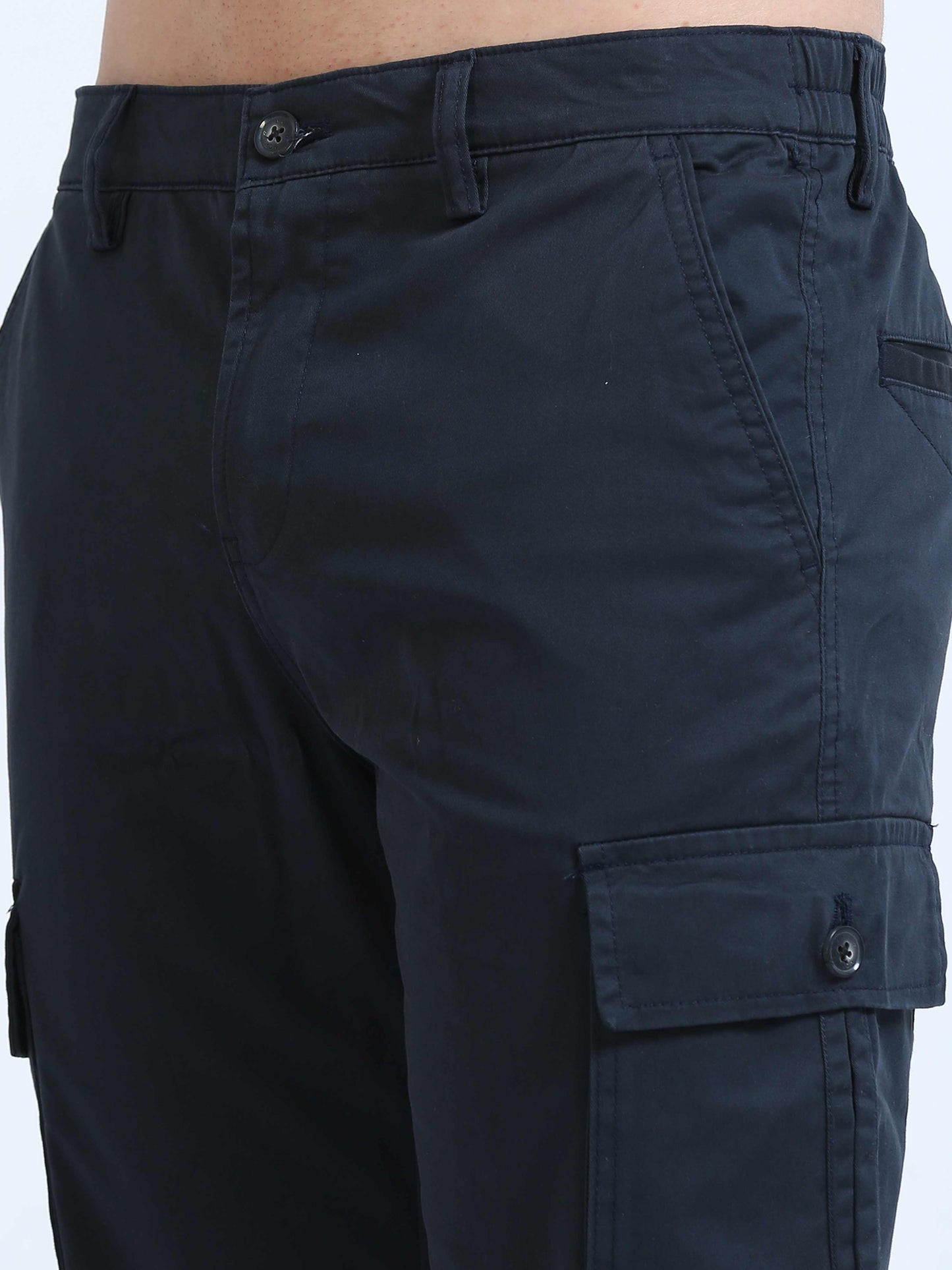 Navy Slim Fit Cargo Pant