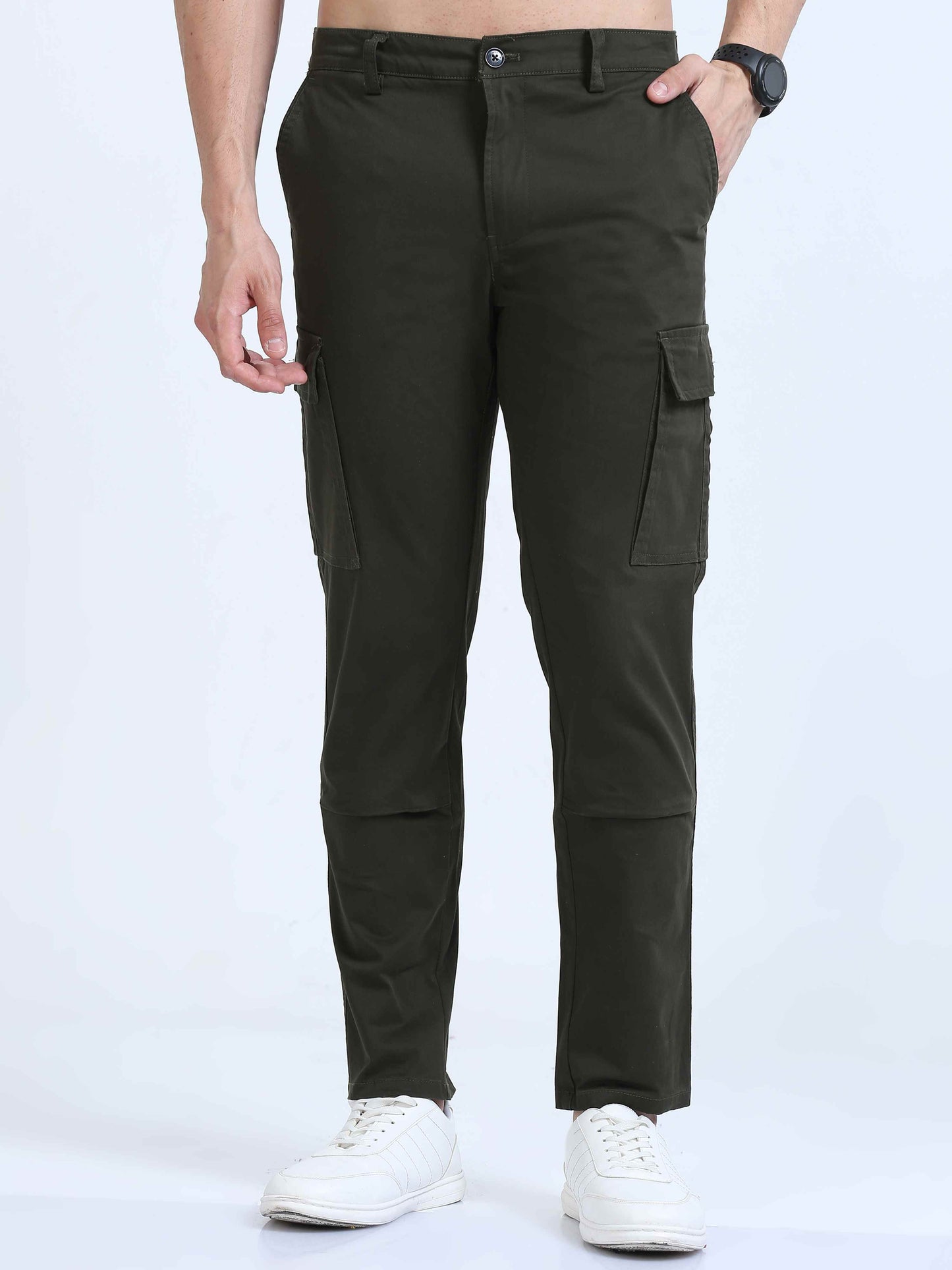 Olive Slim Fit Cargo Pant