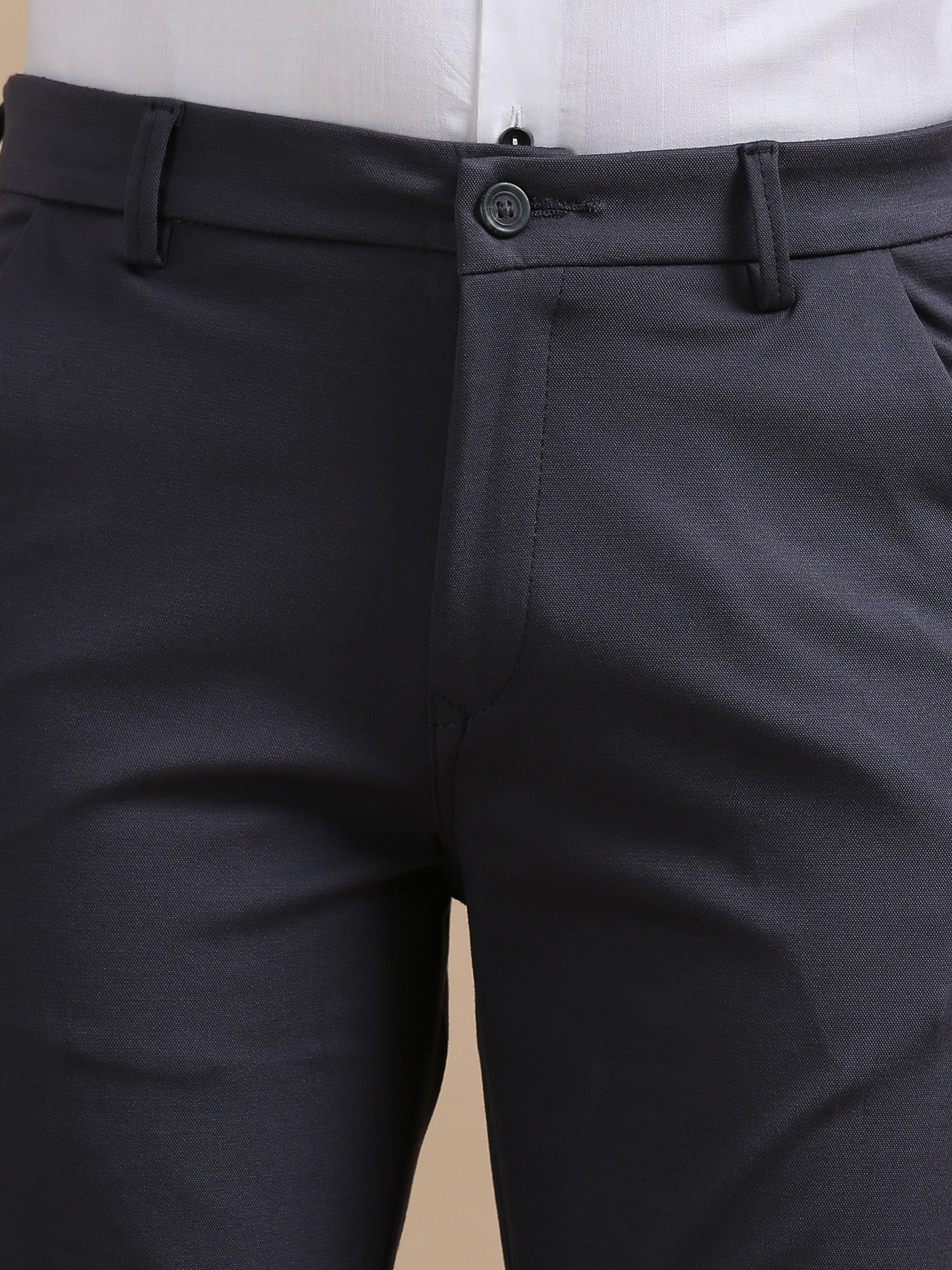 Flexi Fusion 4 Way Dark Grey Chinos for Men 