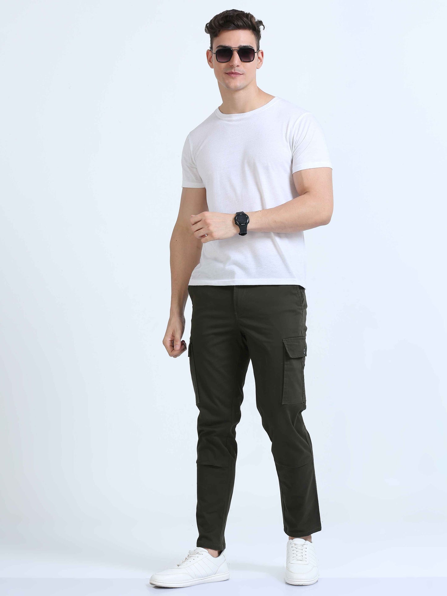 Olive Slim Fit Cargo Pant