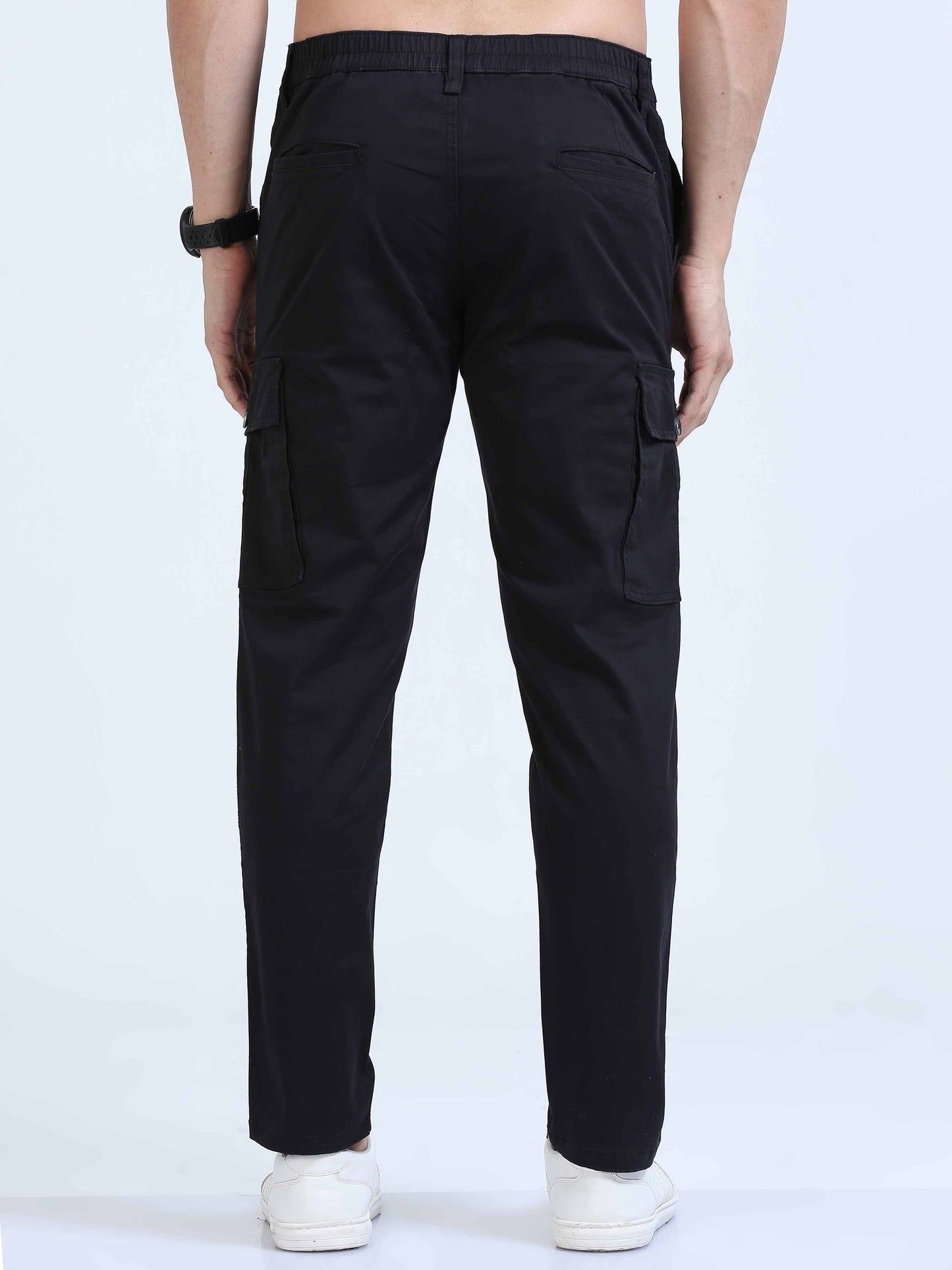 Black Slim Fit Cargo Pant