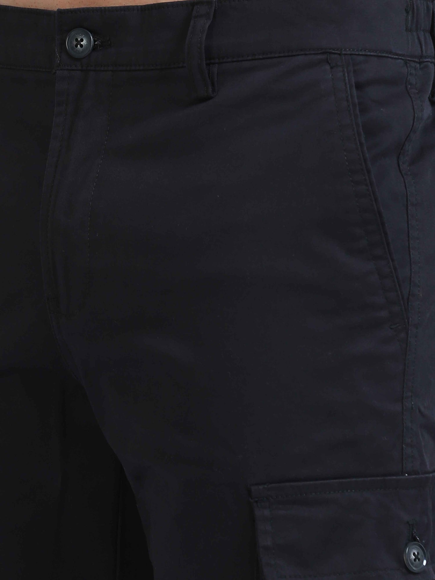 Black Slim Fit Cargo Pant