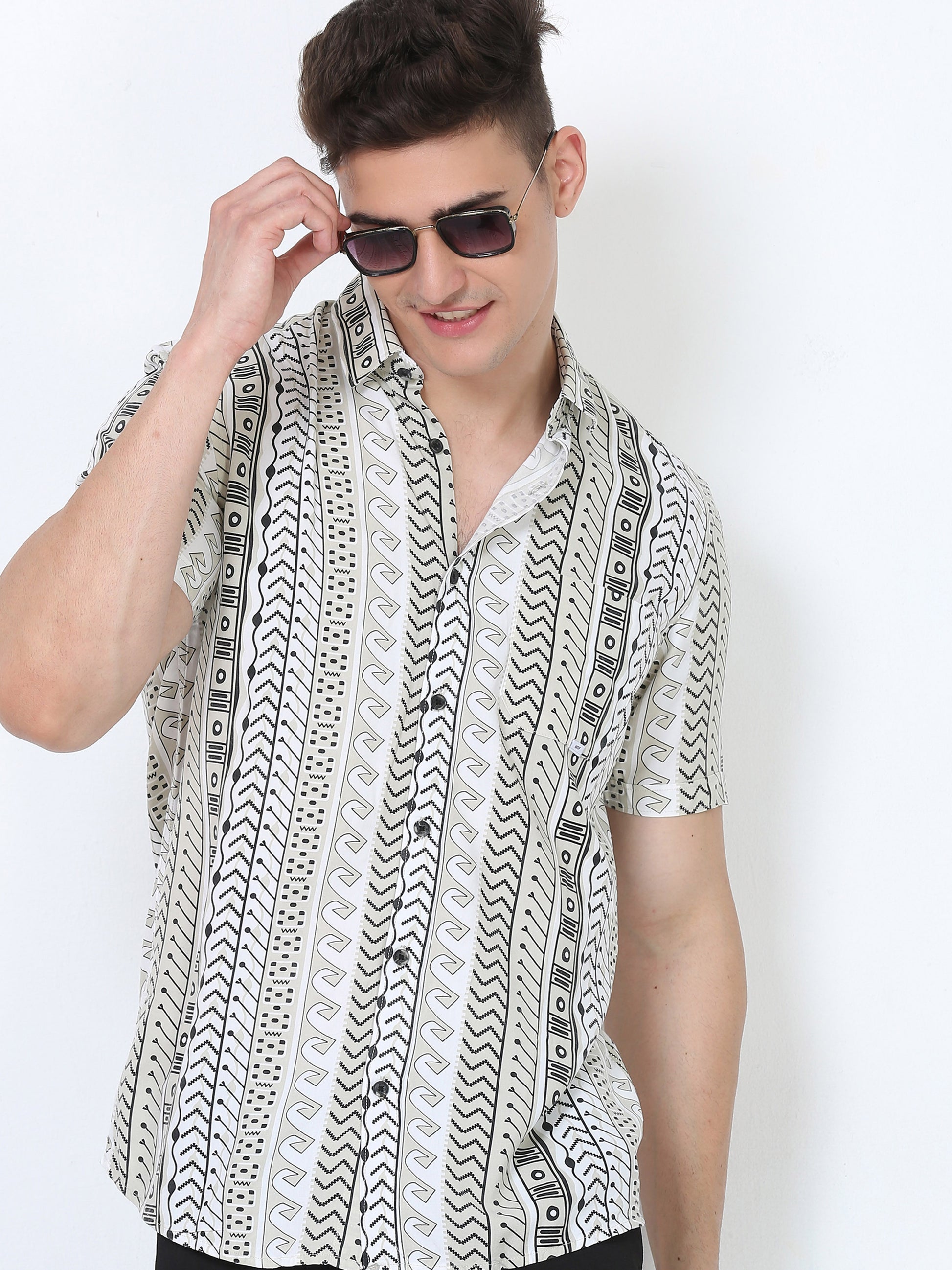 Gainsboro Printed Shirts for Men Half Sleeve