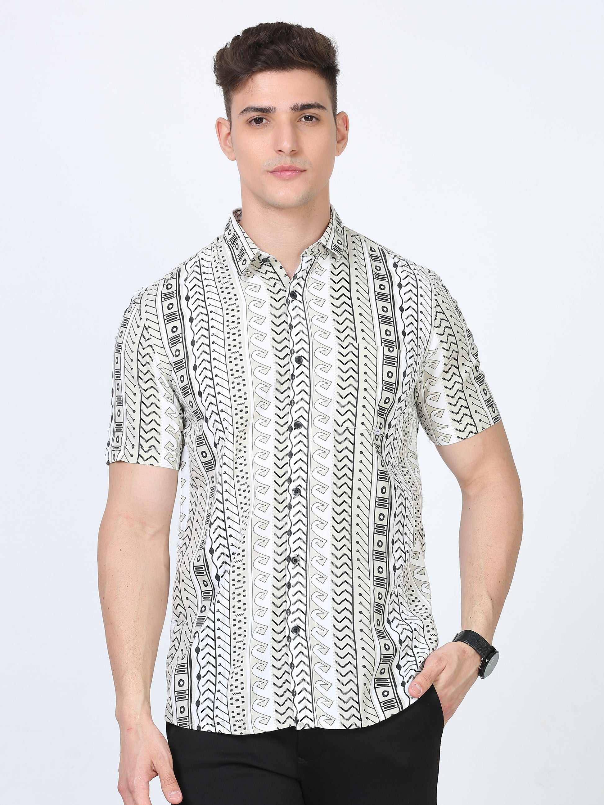 Gainsboro Printed Shirts for Men Half Sleeve