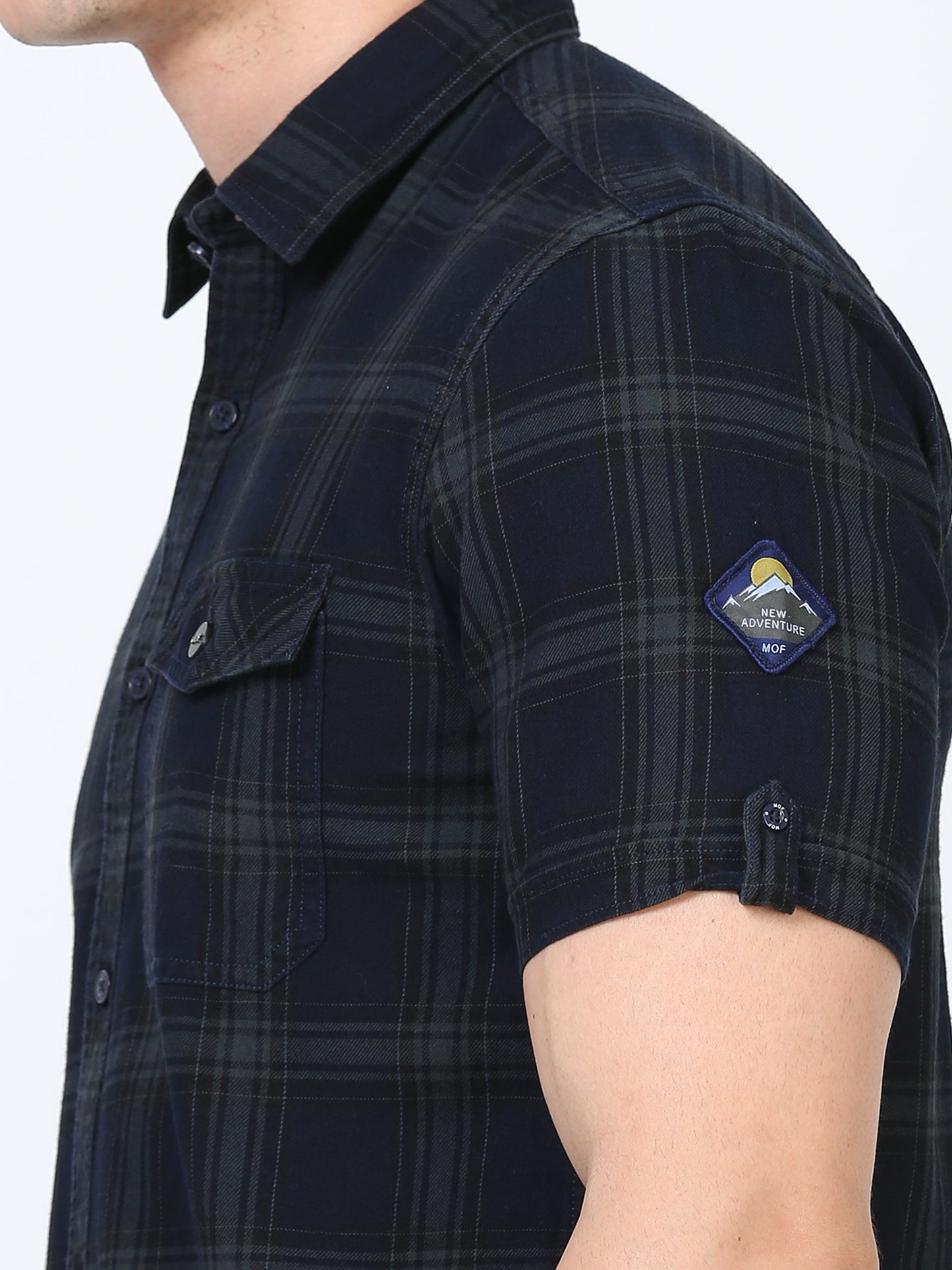 Twill  Indigo Check Casual shirt