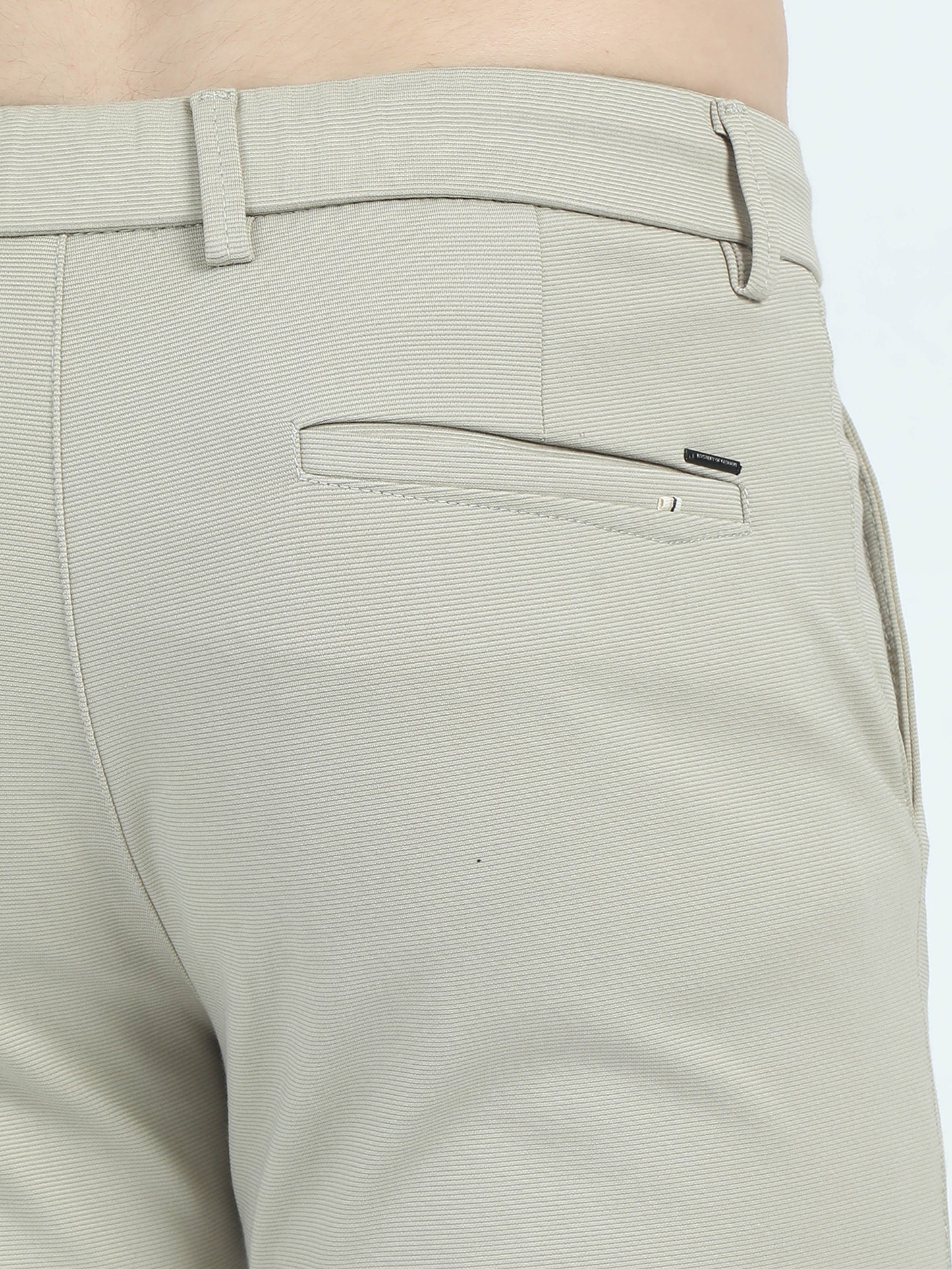 Beige Slim Fit Trouser For Men