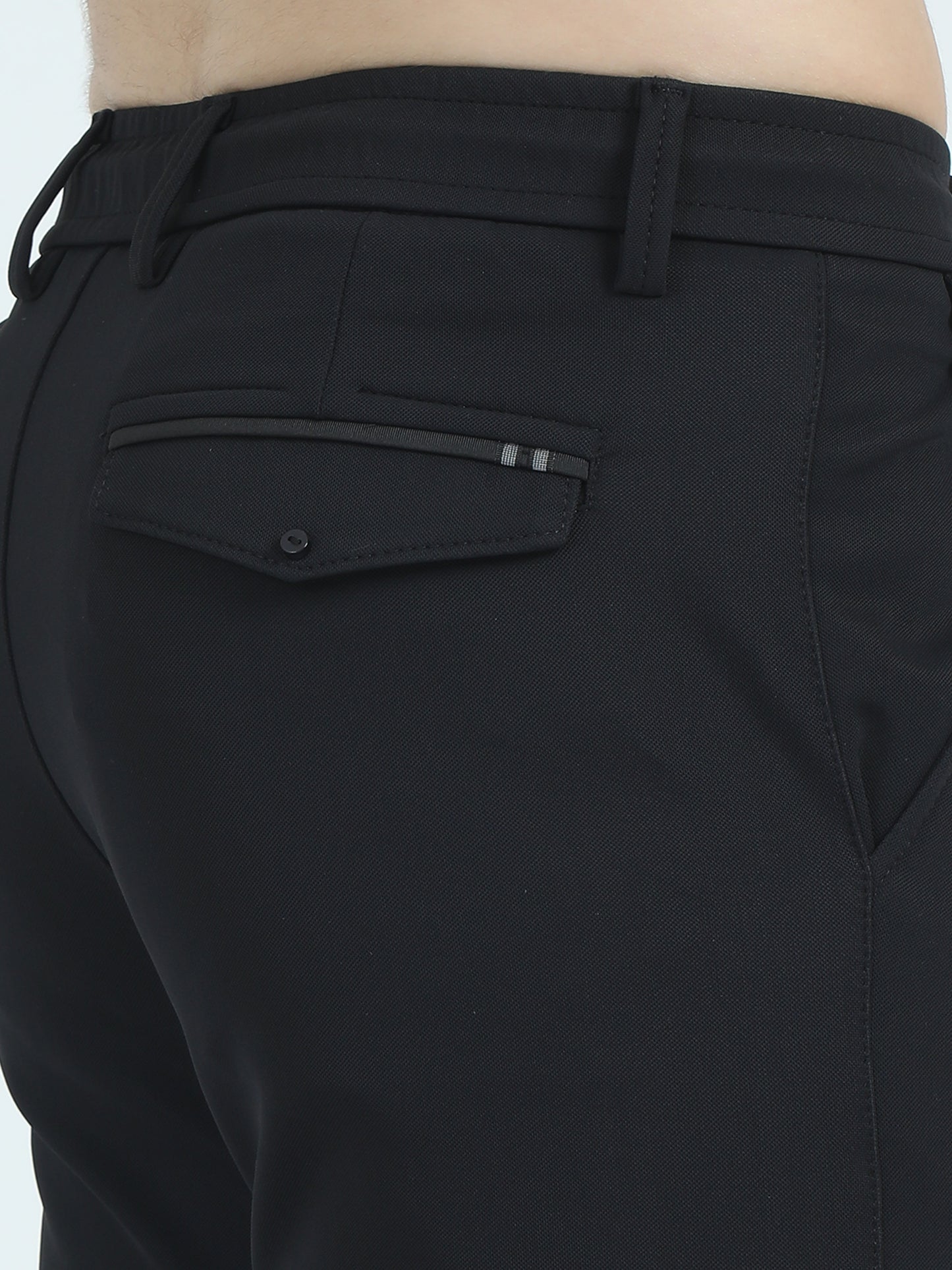  Stylish Slim Fit Black Trousers Man