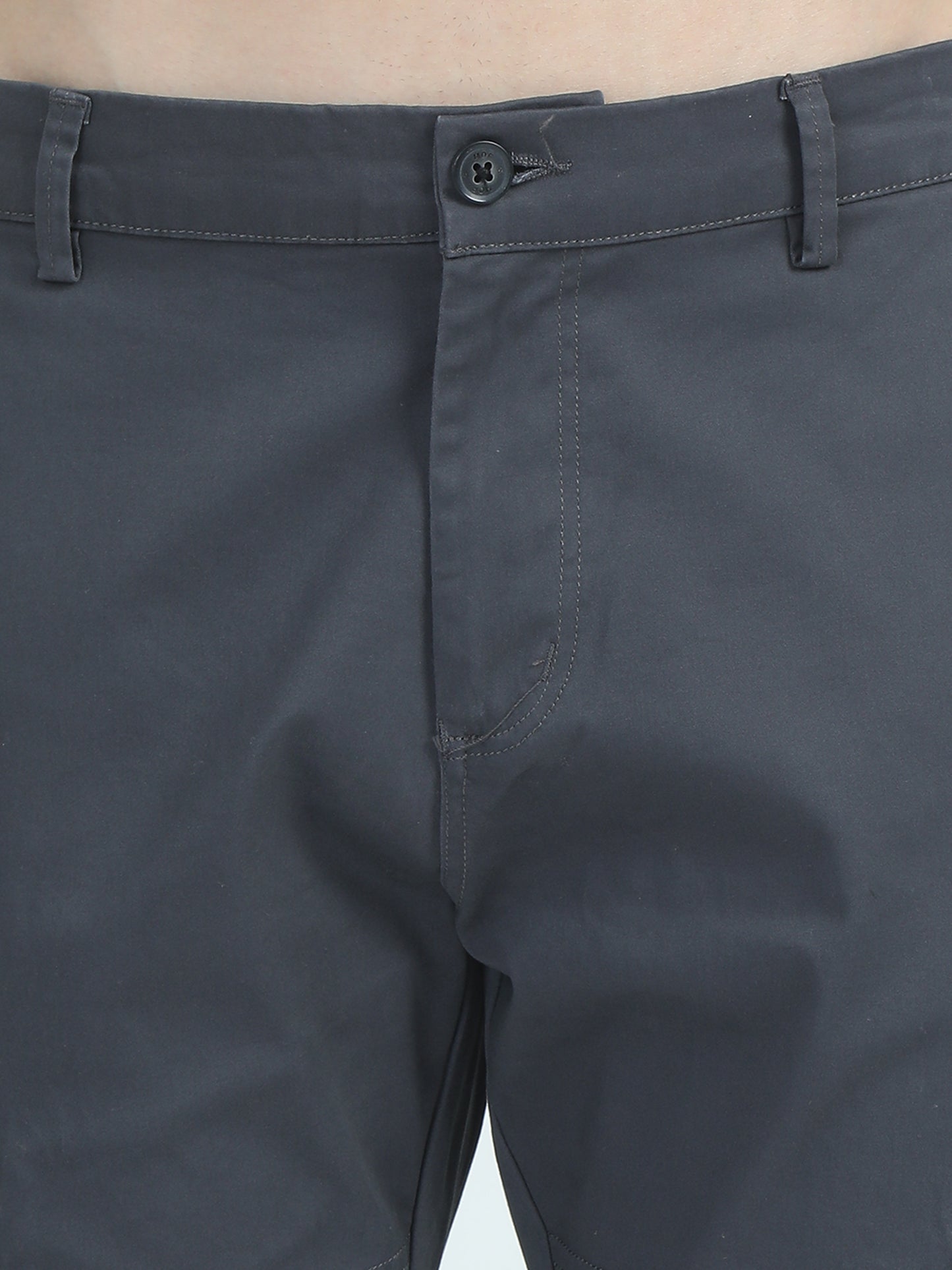 Twill Peach Cotton Grey Cargo Pants Men