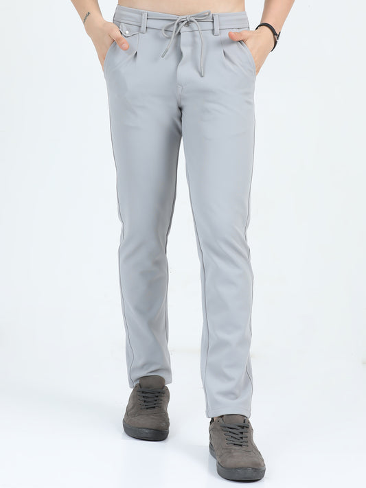 L Grey Slim Fit Trouser