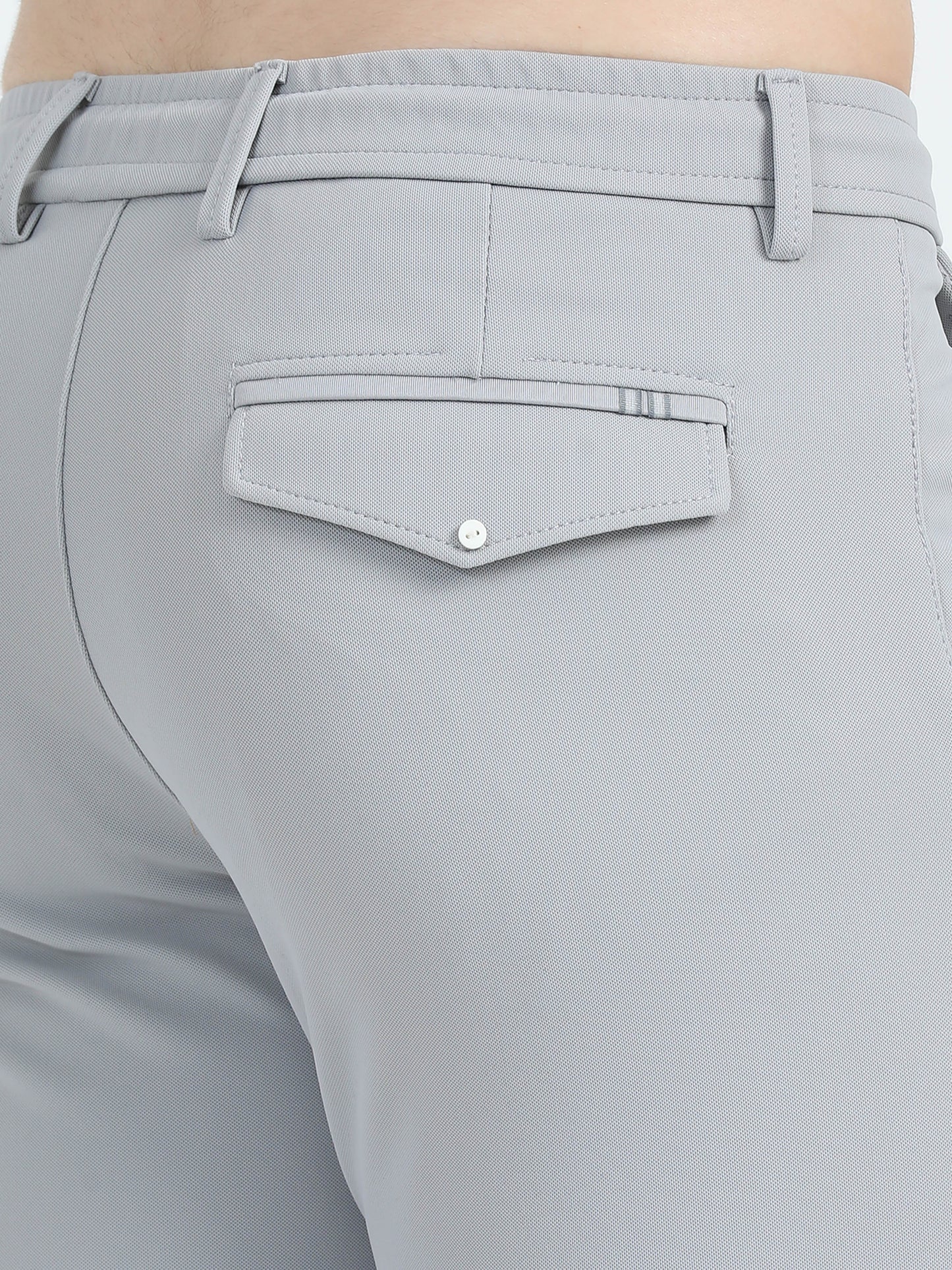 L Grey Slim Fit Trouser