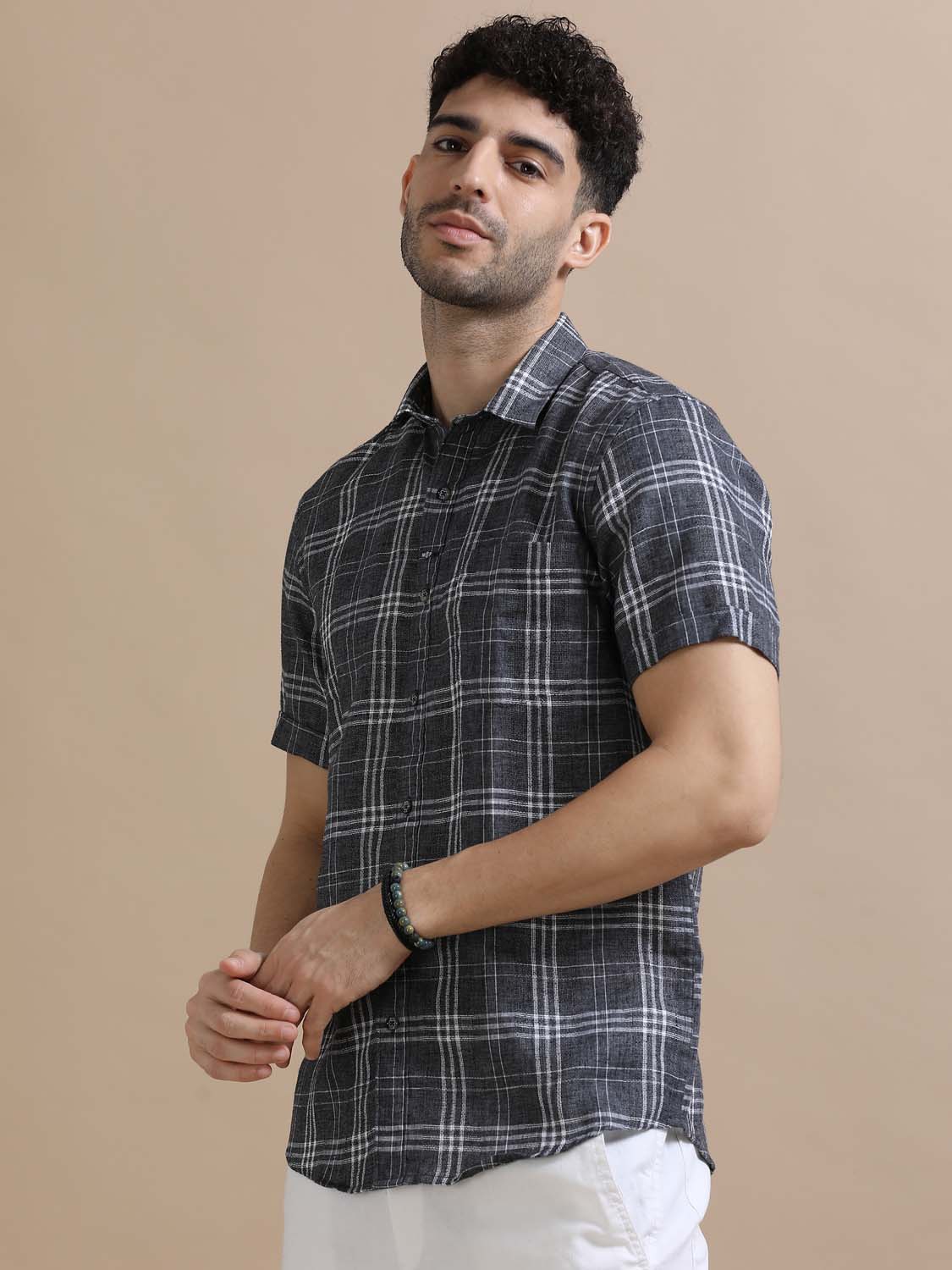 Plaidify Grey Checks Shirt