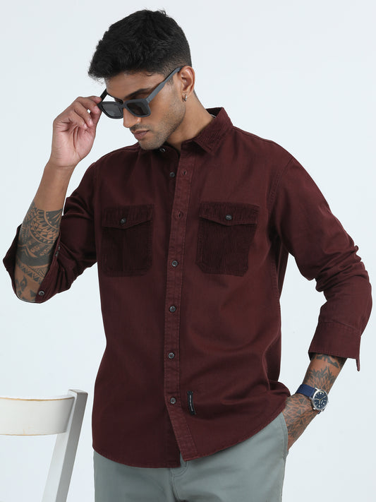 Trendy Maroon Rfd Shirts For Men