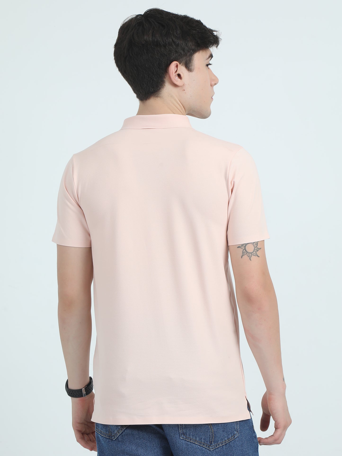 Seamless Peach Slim Fit Polo Tshirt