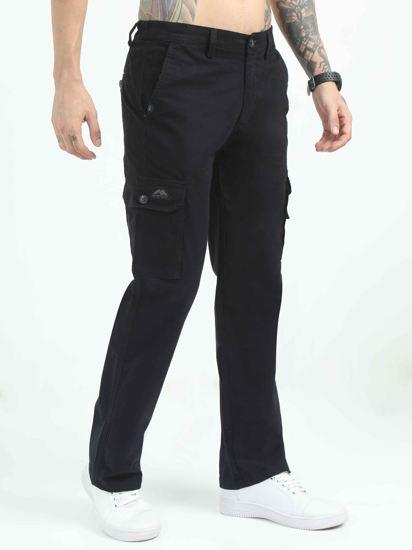  Black Relaxed Cargo Pants For Men