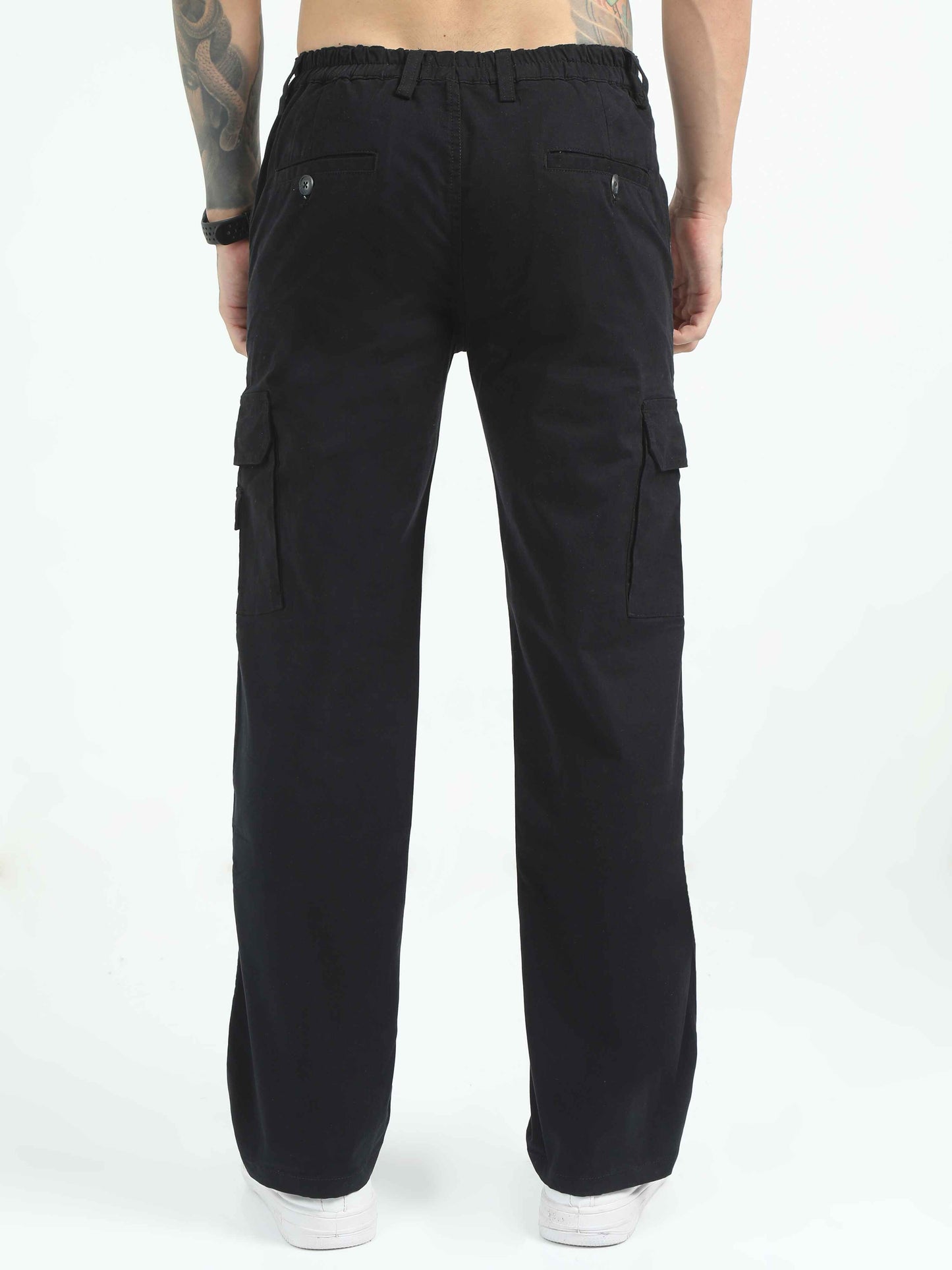  Black Relaxed Cargo Pants For Men