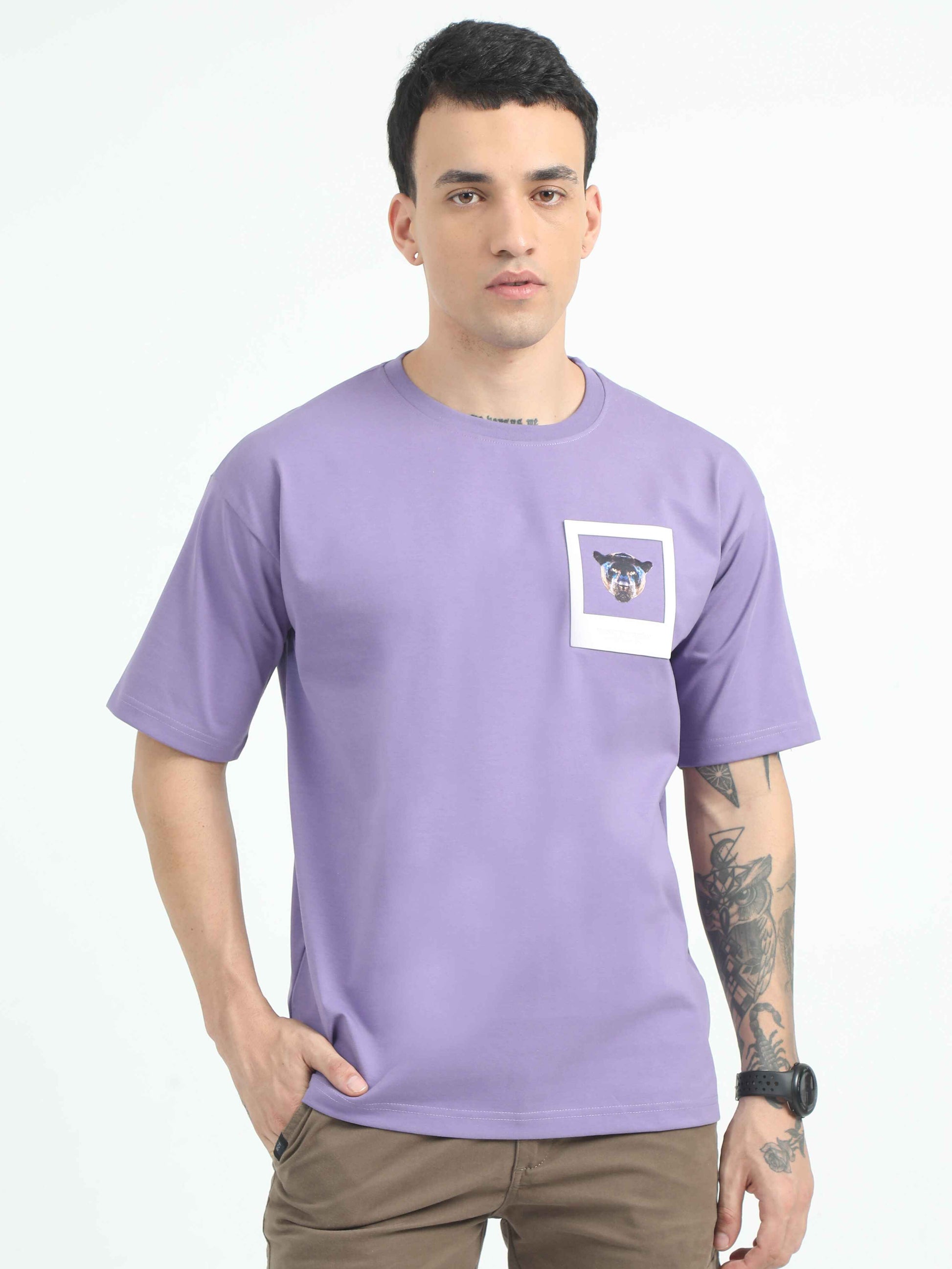 Puff Bomb Lavendar Oversized T Shirt Mens