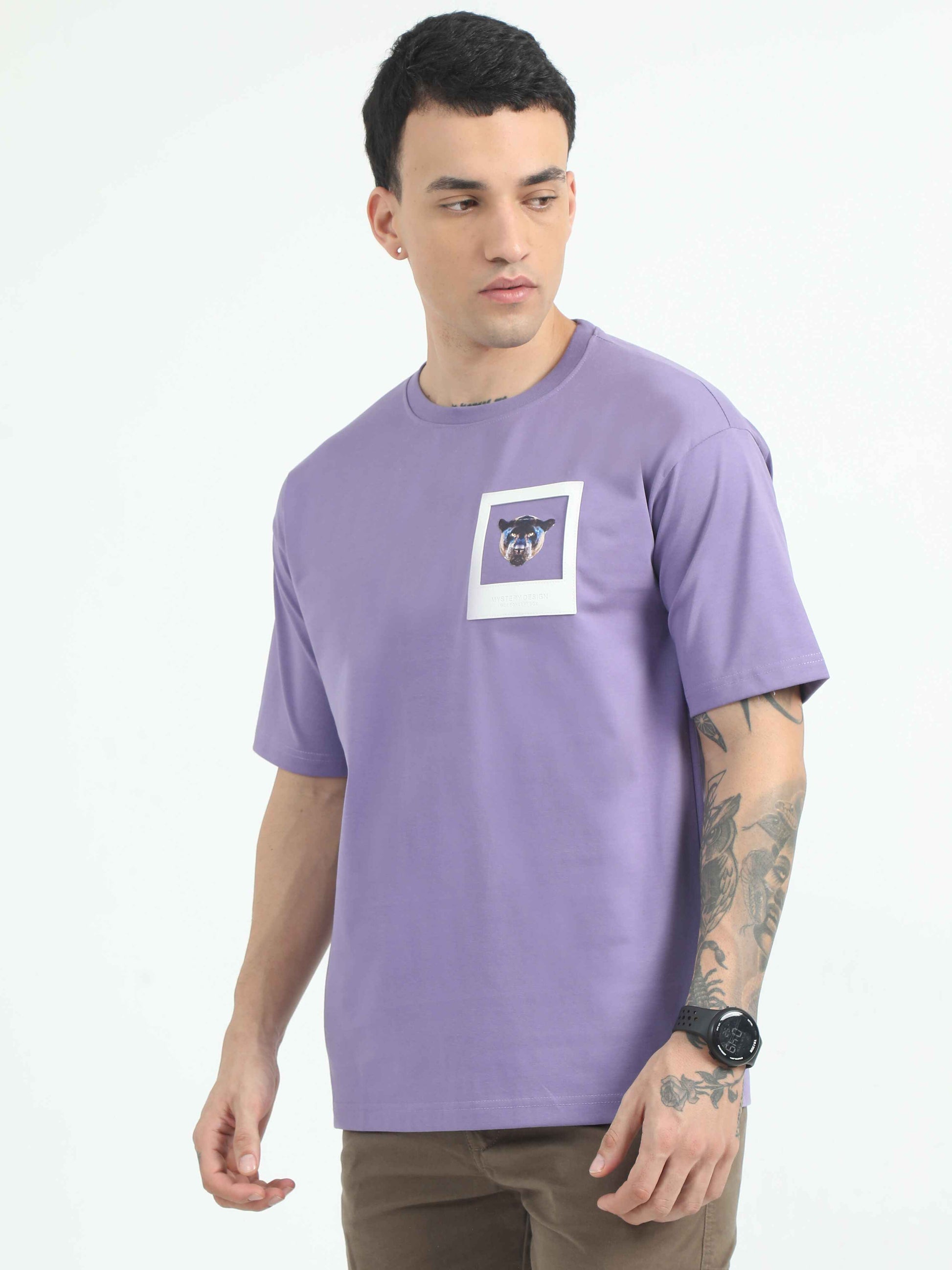 Puff Bomb Lavendar Oversized T Shirt Mens