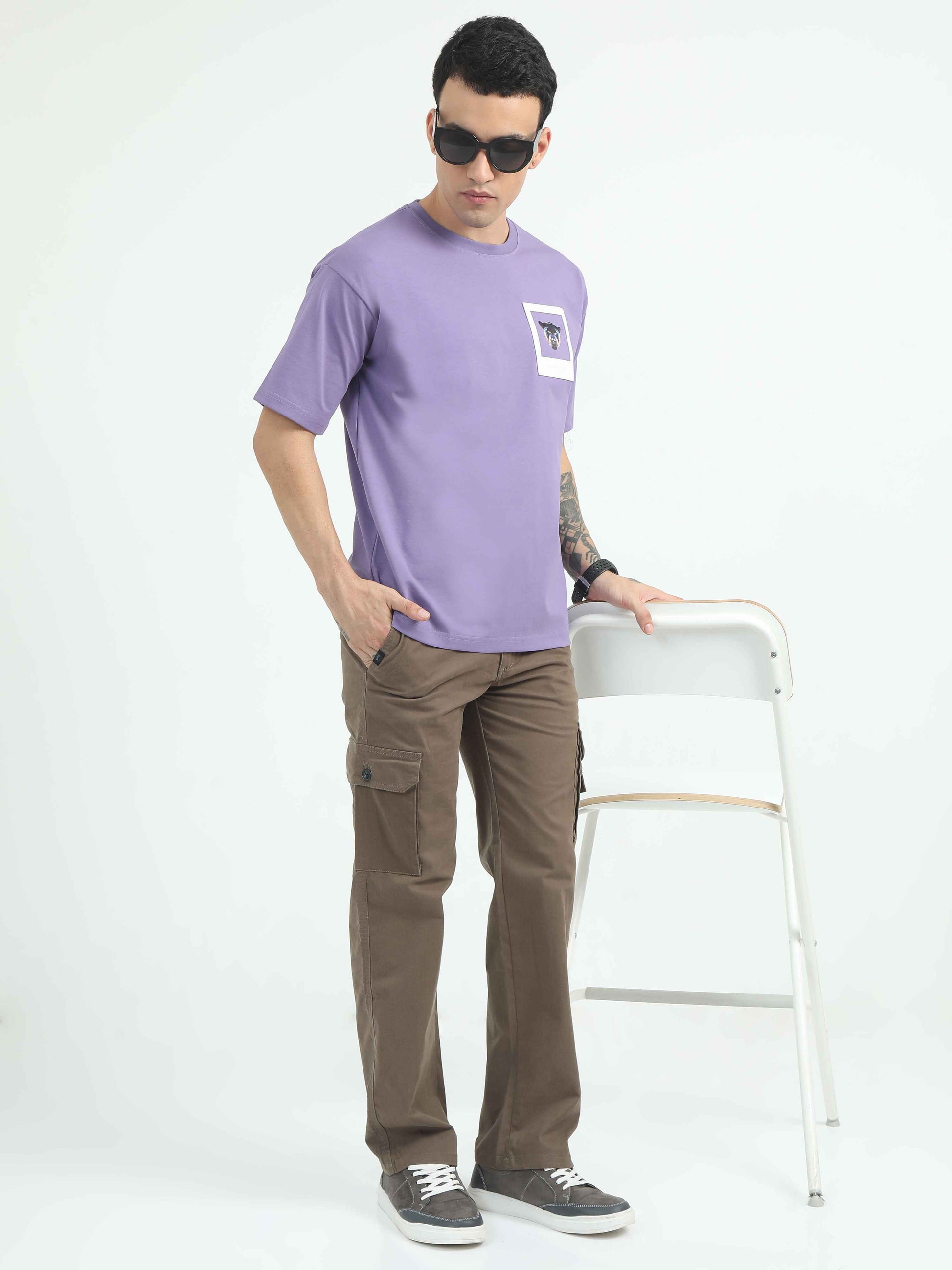 Puff Bomb Lavendar Oversized T Shirt Mens