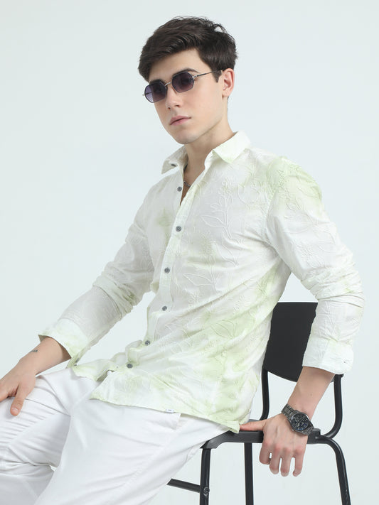 Pista Embroidered Cotton Shirt Men