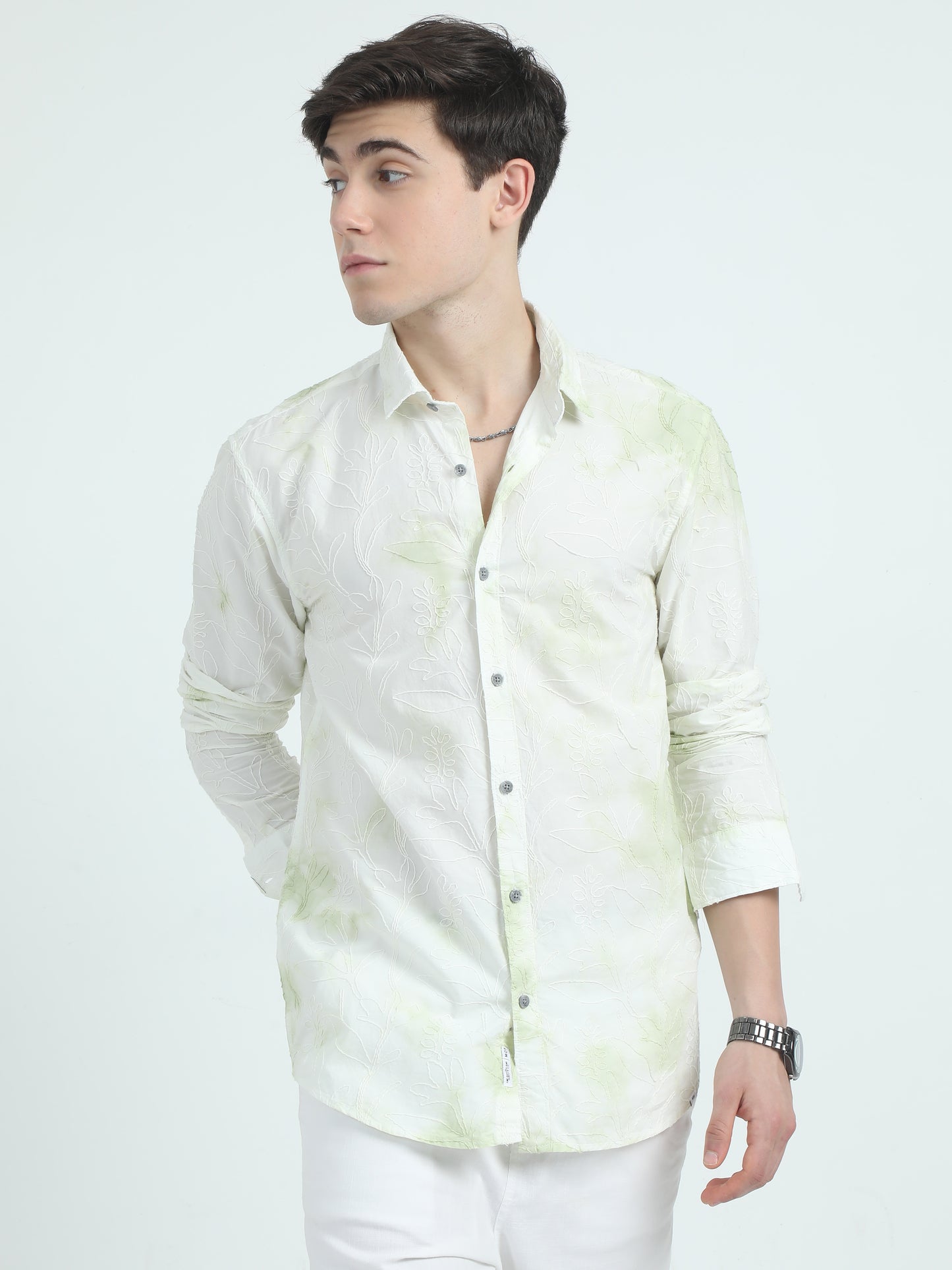 Pista Embroidered Cotton Shirt Men