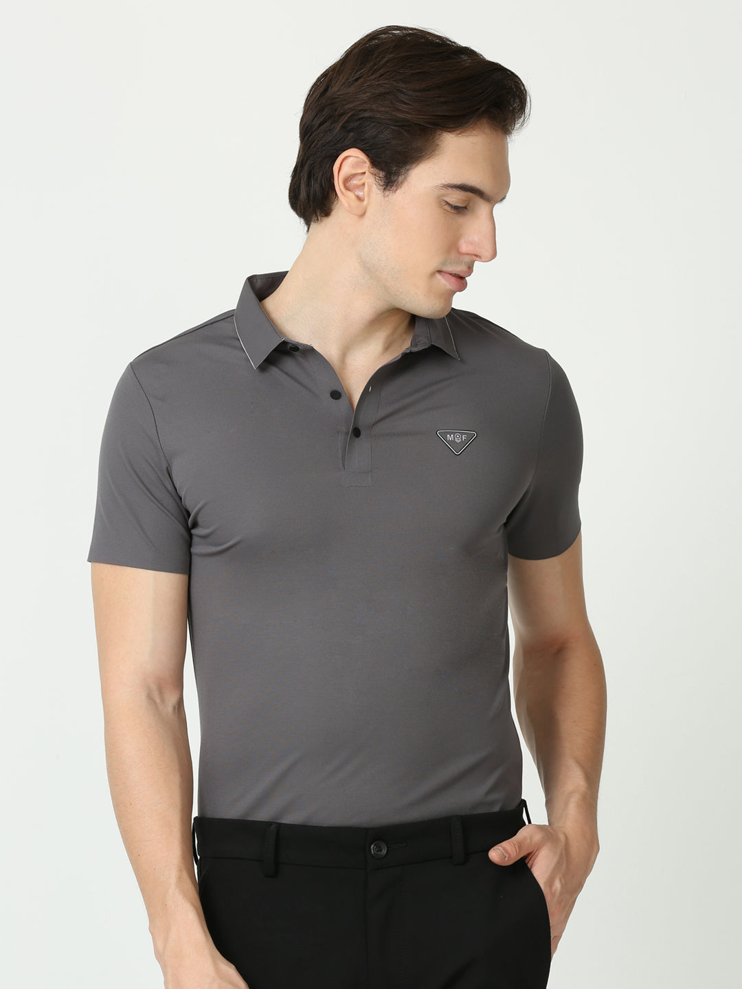 Shop Grey Polo Collar t-shirt for Men Online  Mystery of Fashion