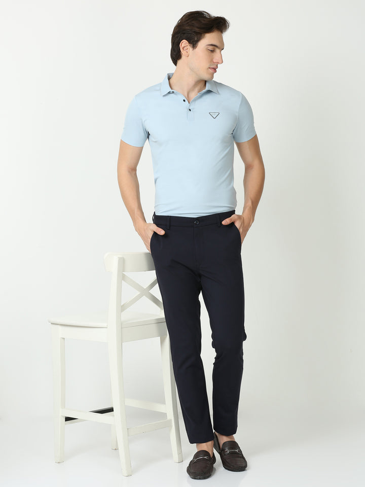  Seamless Polo Link Water sky blue polo t shirt for men 