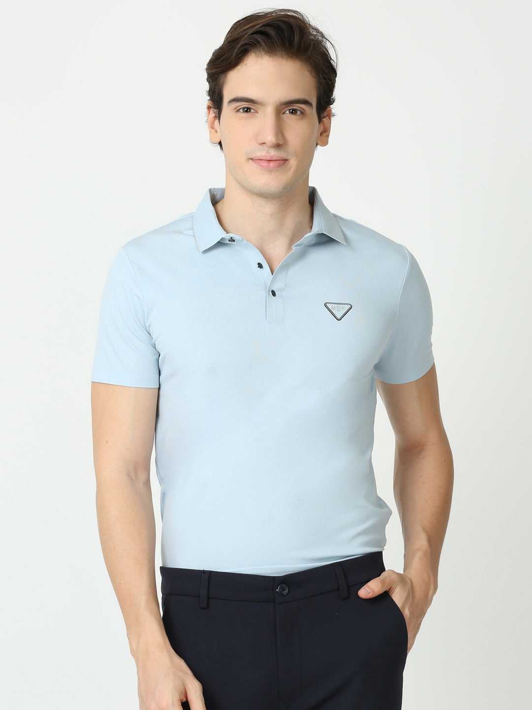  Seamless Polo Link Water sky blue polo t shirt for men 