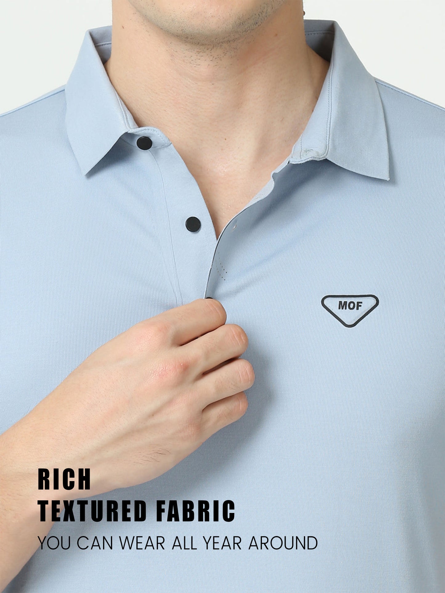 Seamless Light French Blue Polo Tshirt