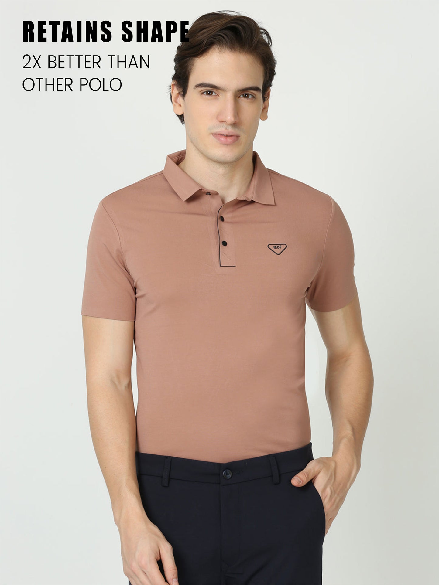 Seamless Brandy Rose plain polo tshirt for men