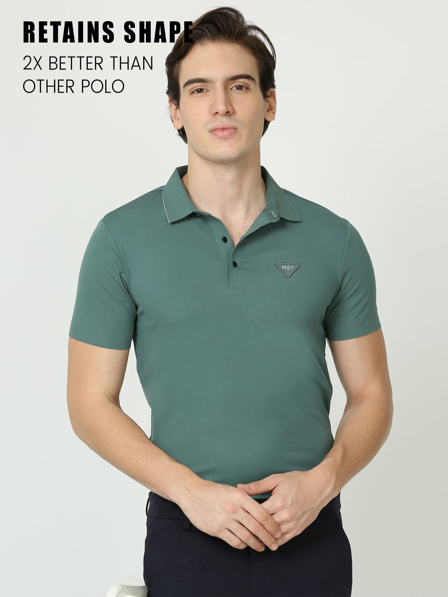 Seamless Beetle green tshirt polo for Men